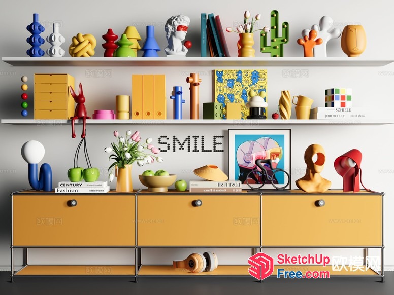Vibrant Modern Decor Collection 3D SketchUp File