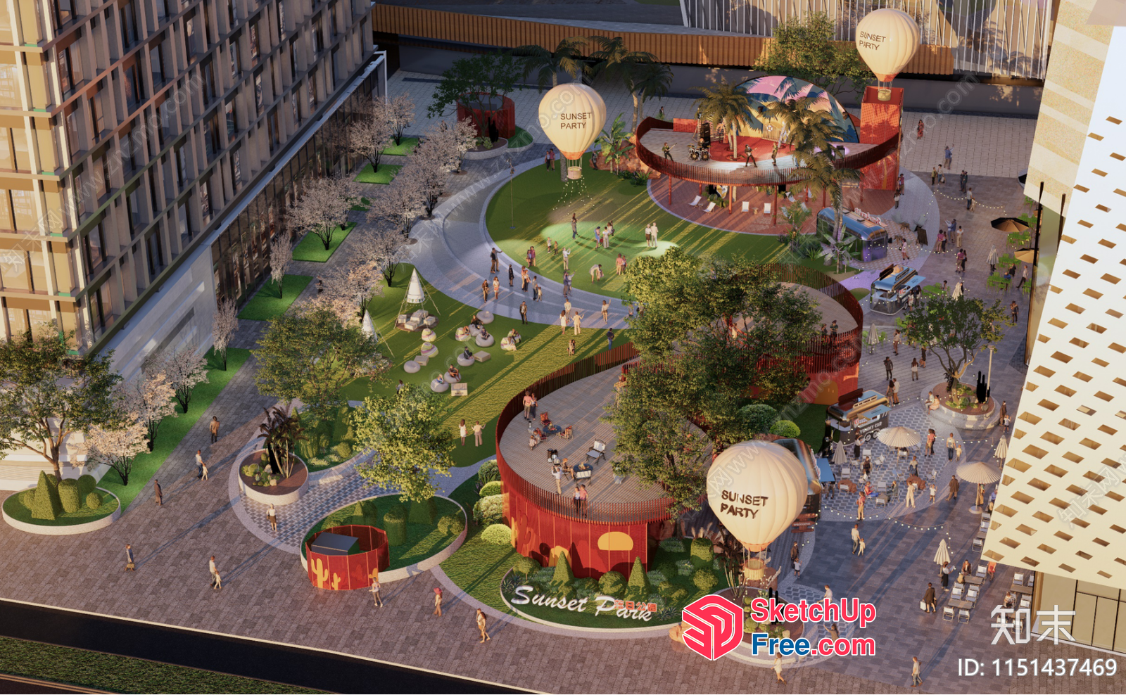 Vibrant Urban Oasis With Modern Amenities 3D SketchUp File