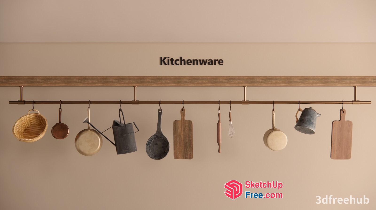 Kitchenware And Utensils Display 3D SketchUp File