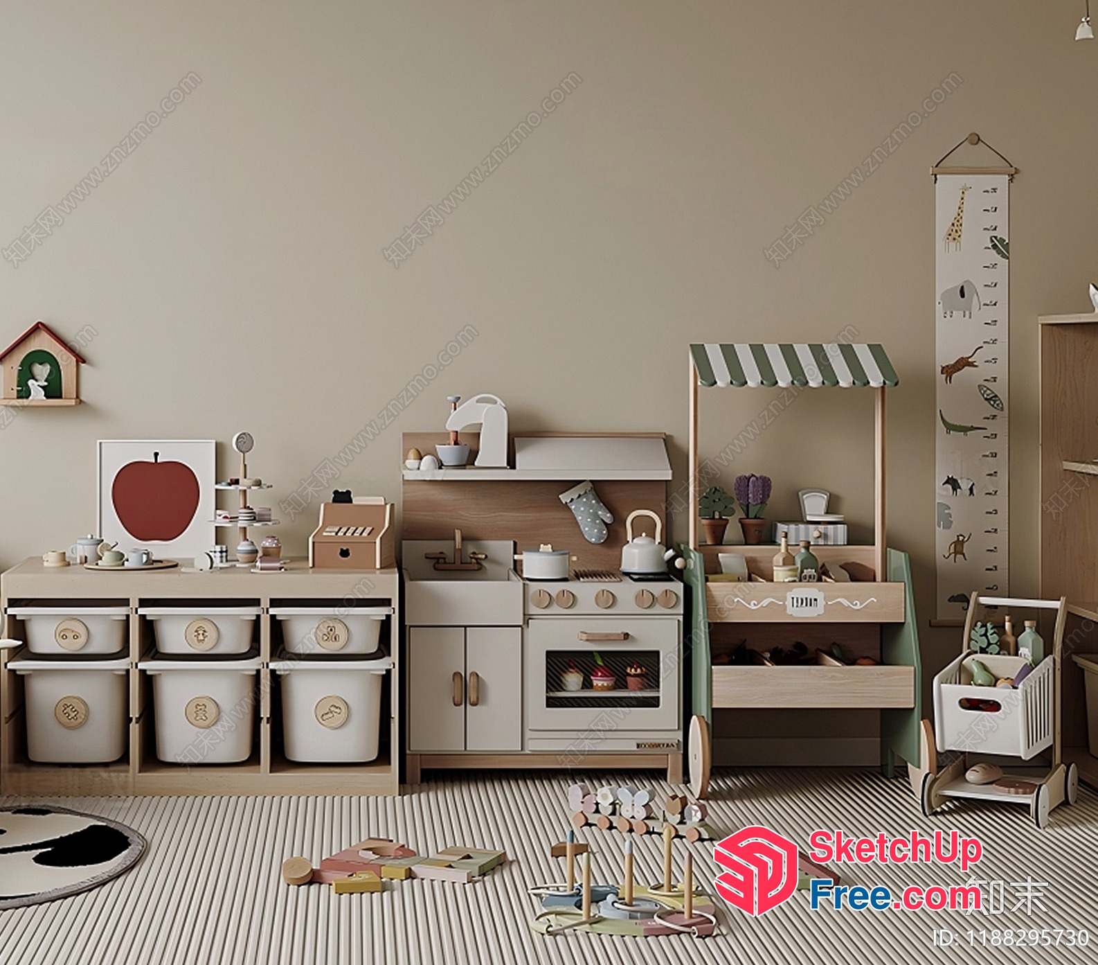 Cozy Playroom For Young Children 3D SketchUp File