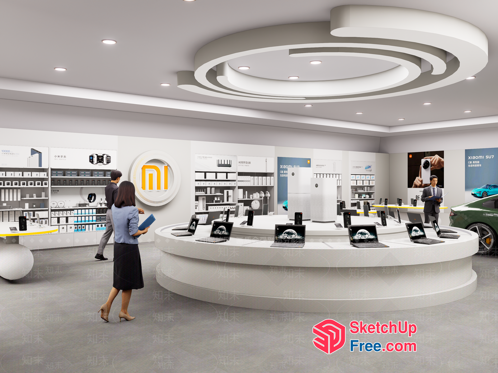 Modern Office Space With Sleek Furniture And Minimalist Decor 3D SketchUp File