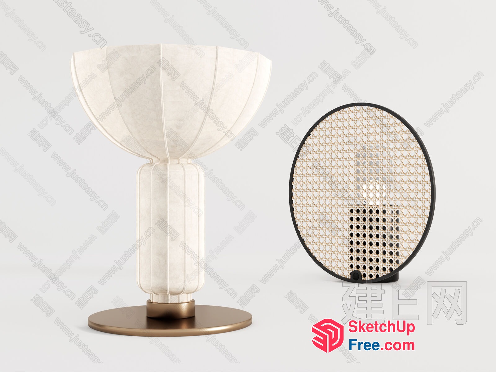 Decorative Table Lamp With Unique Shade Design 3D SketchUp File
