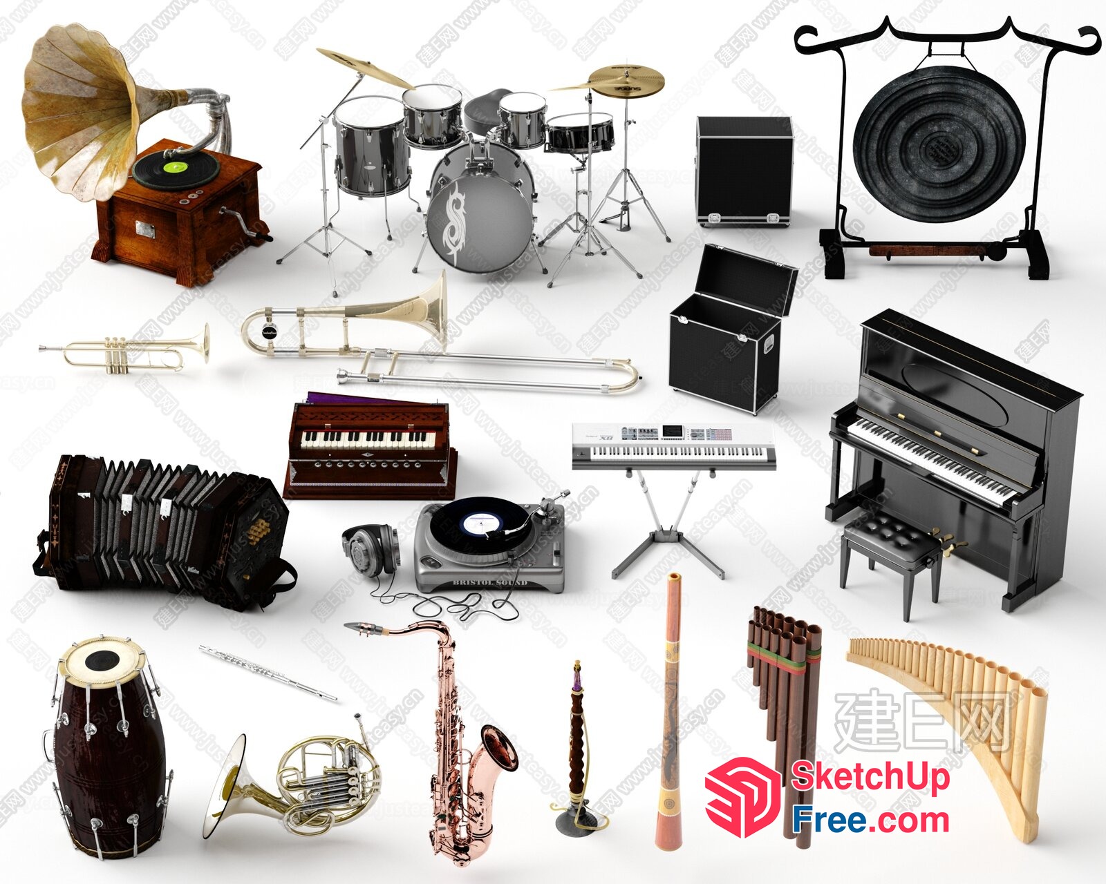 Musical Instruments Collection 3D SketchUp File