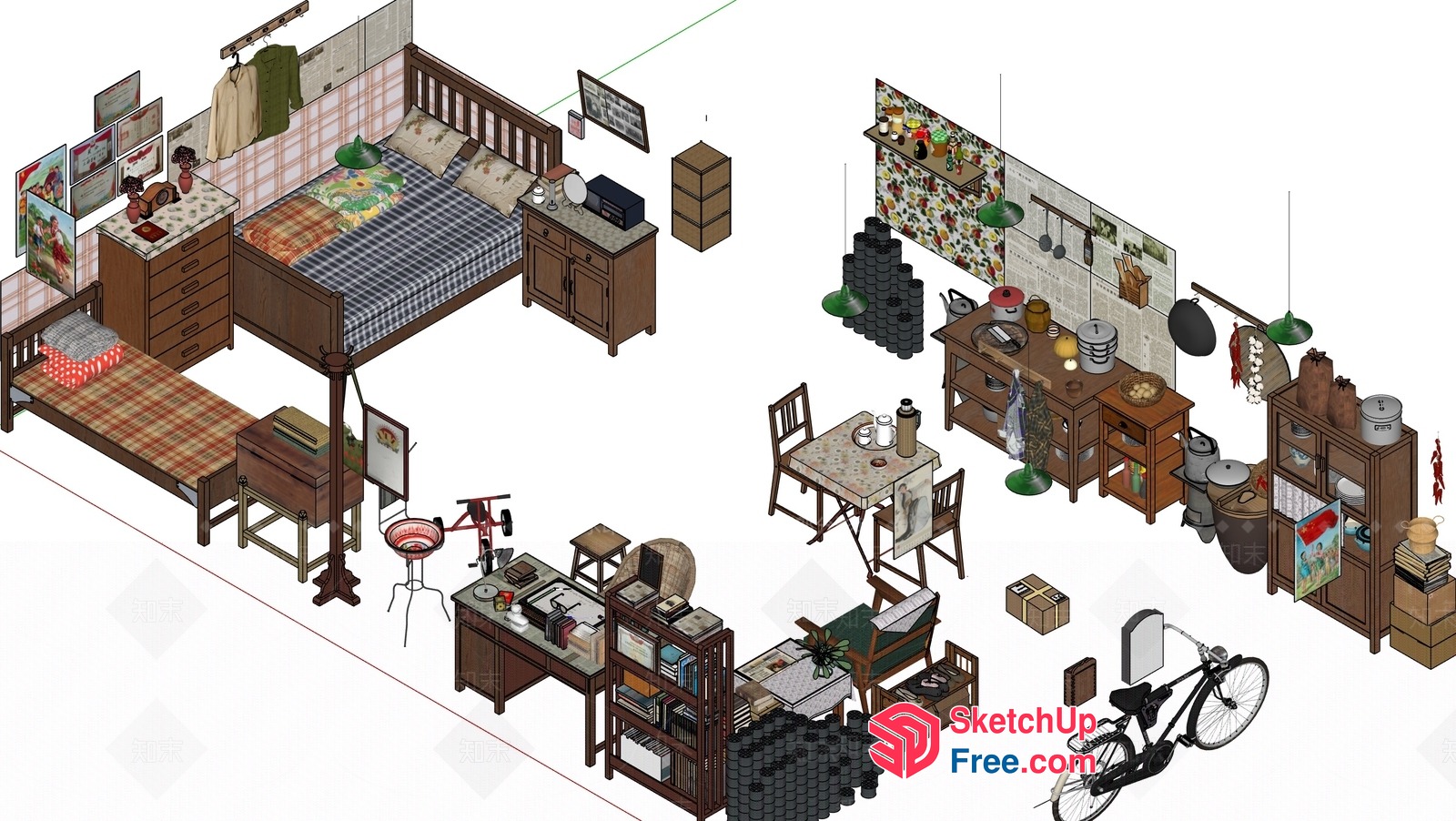 3D Model Of A Cozy Home Interior 3D SketchUp File