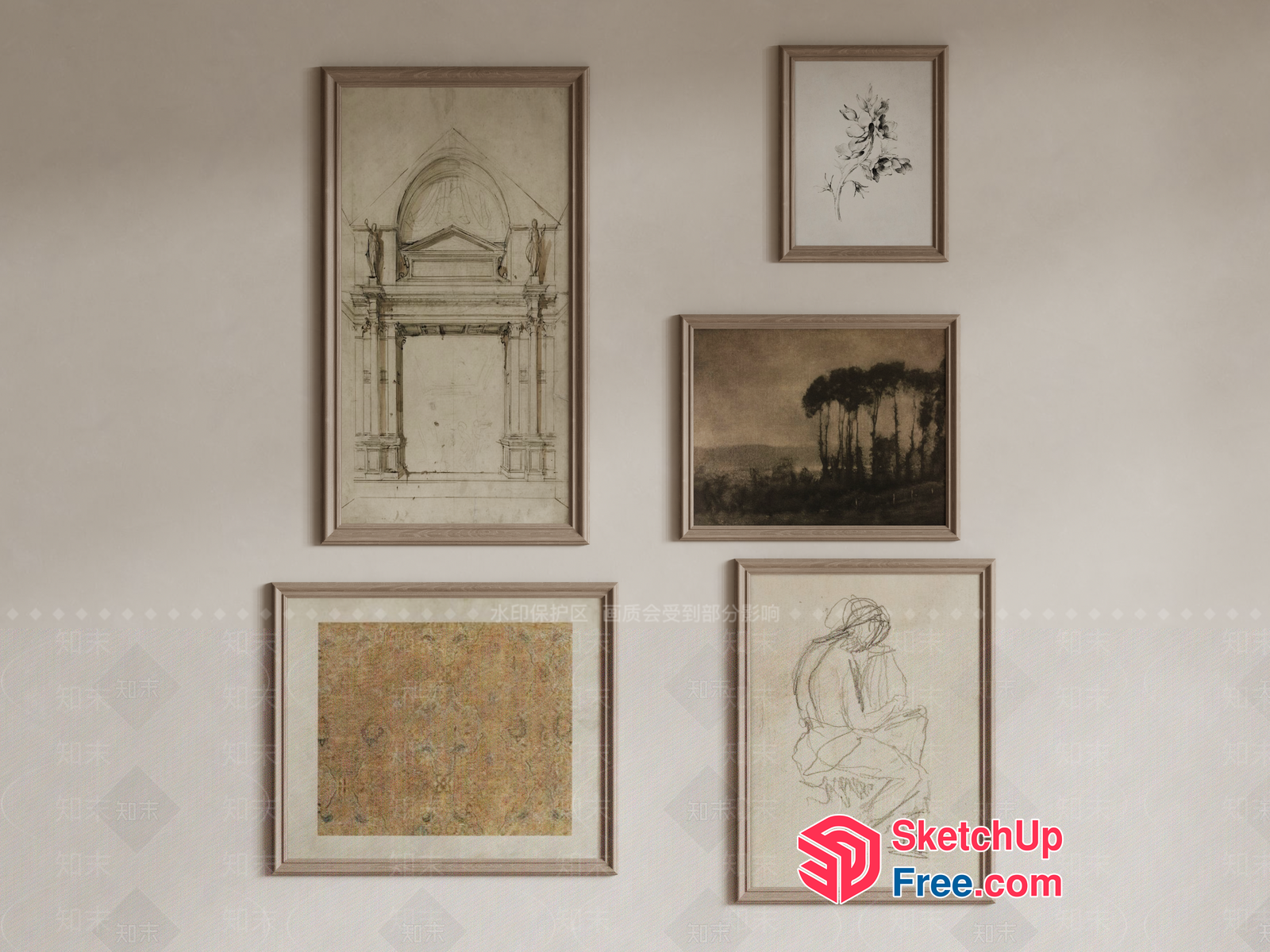 Elegant Sketches Of Architecture And Nature 3D SketchUp File