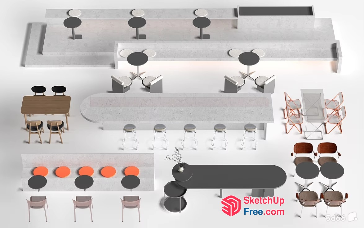 Modern Minimalist Furniture Collection 3D SketchUp File