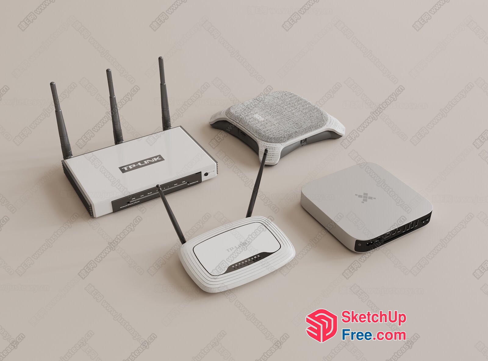 Tp-Link Wi-Fi Routers And Modems 3D SketchUp File
