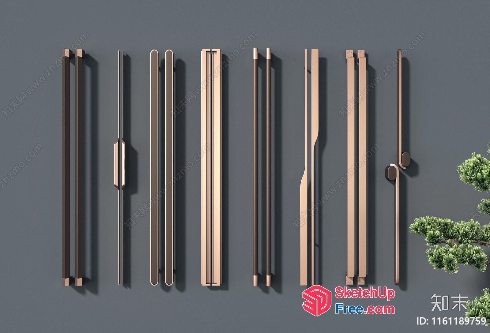 Modern Door Hardware Collection 3D SketchUp File