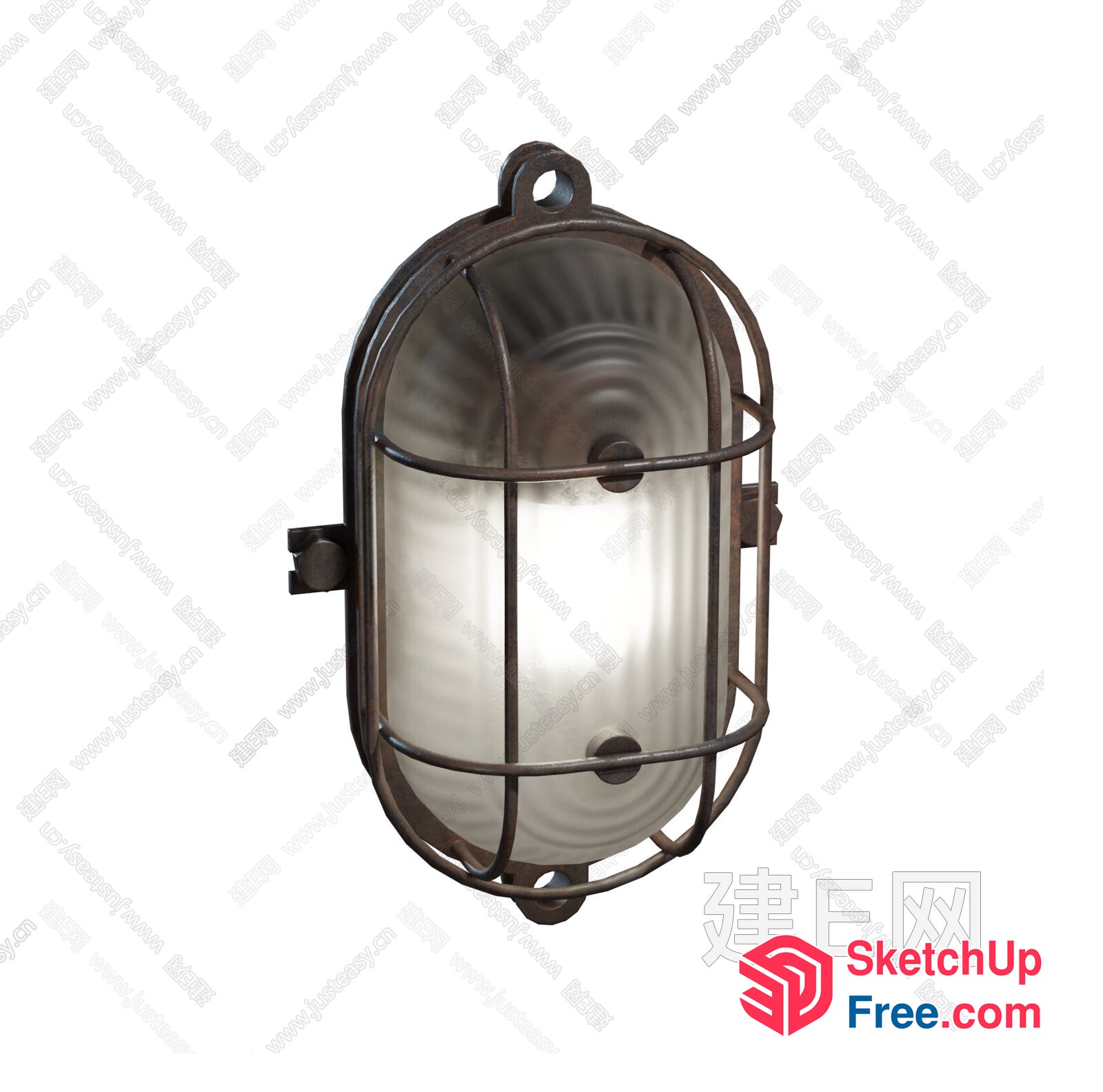 Industrial Style Outdoor Light Fixture 3D SketchUp File