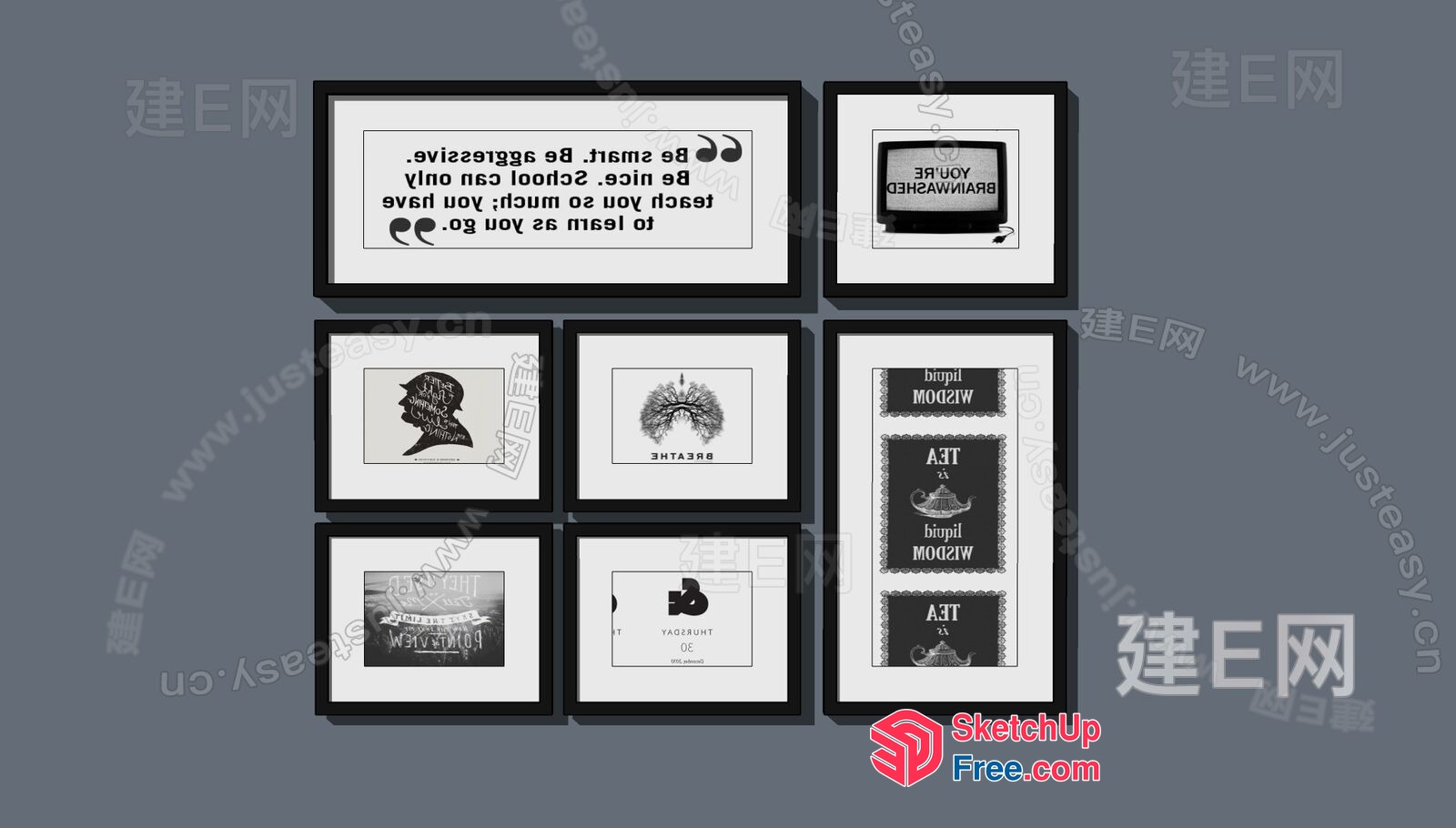 Inspirational Motivational Quote Wall Decor 3D SketchUp File