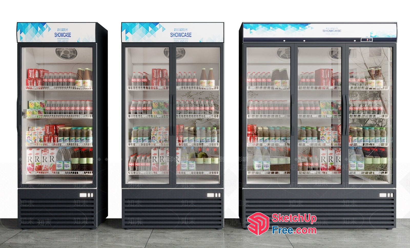 Showcase Of Refrigerated Display Units 3D SketchUp File