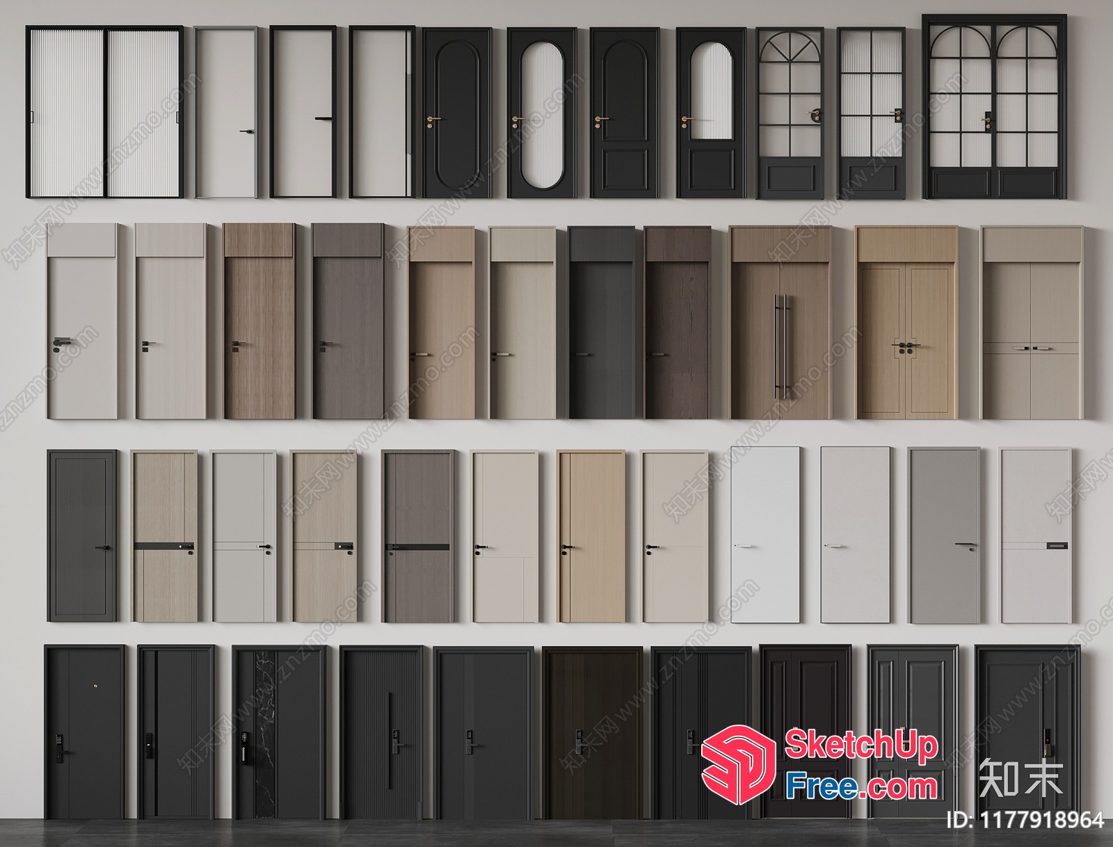 Various Door Styles And Designs 3D SketchUp File
