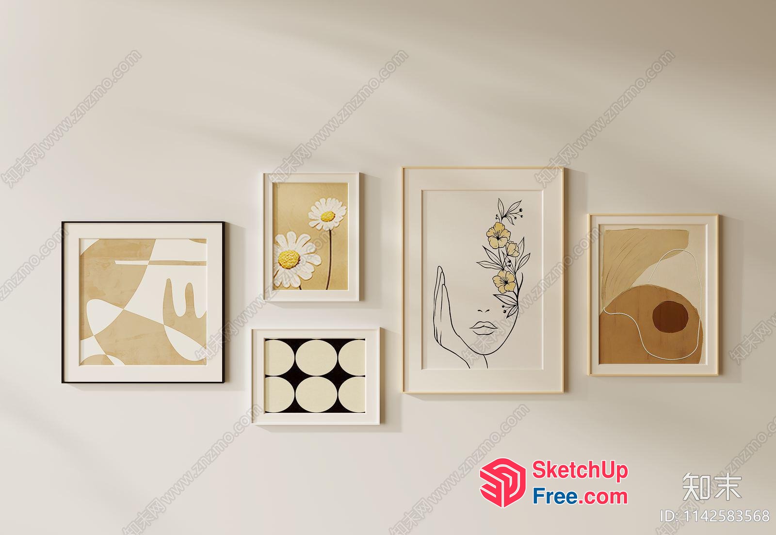 Minimalist Modern Artwork Collection 3D SketchUp File
