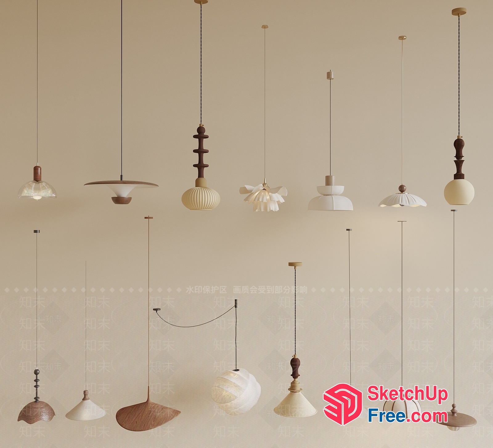 Elegant And Sophisticated Lighting Fixtures 3D SketchUp File