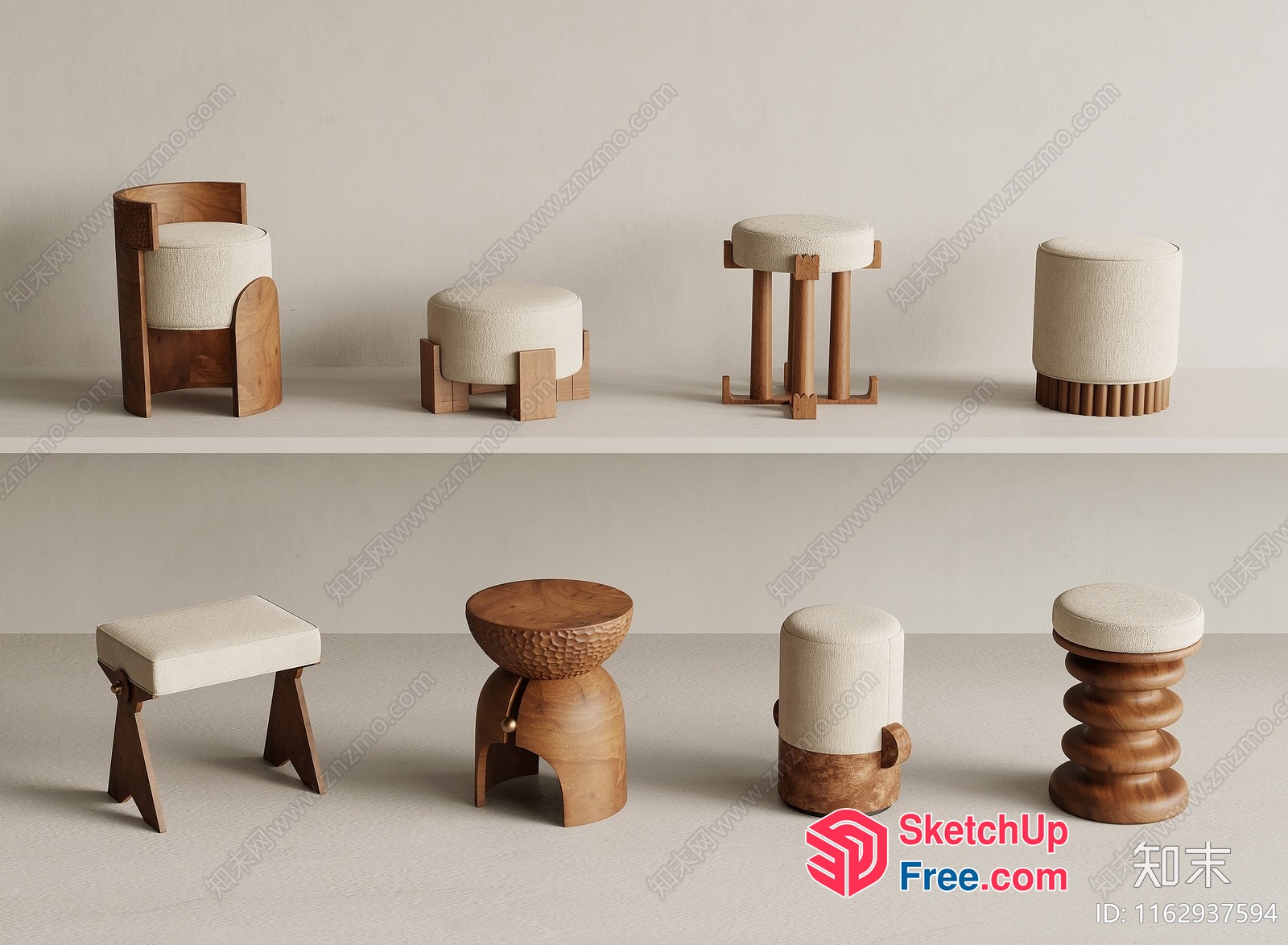 Elegant Minimalist Furniture Collection 3D SketchUp File