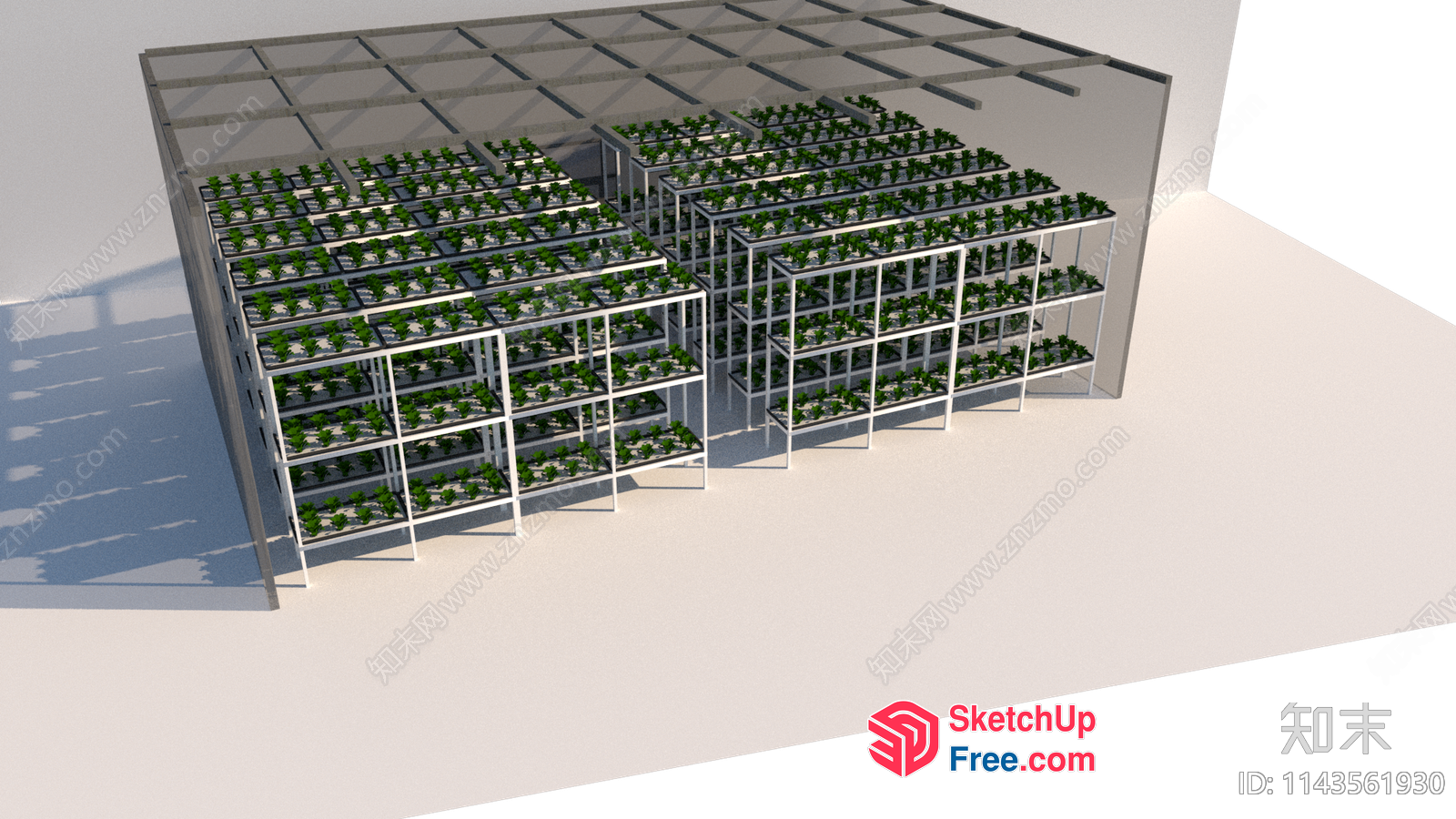 Greenhouse Plant Nursery 3D SketchUp File