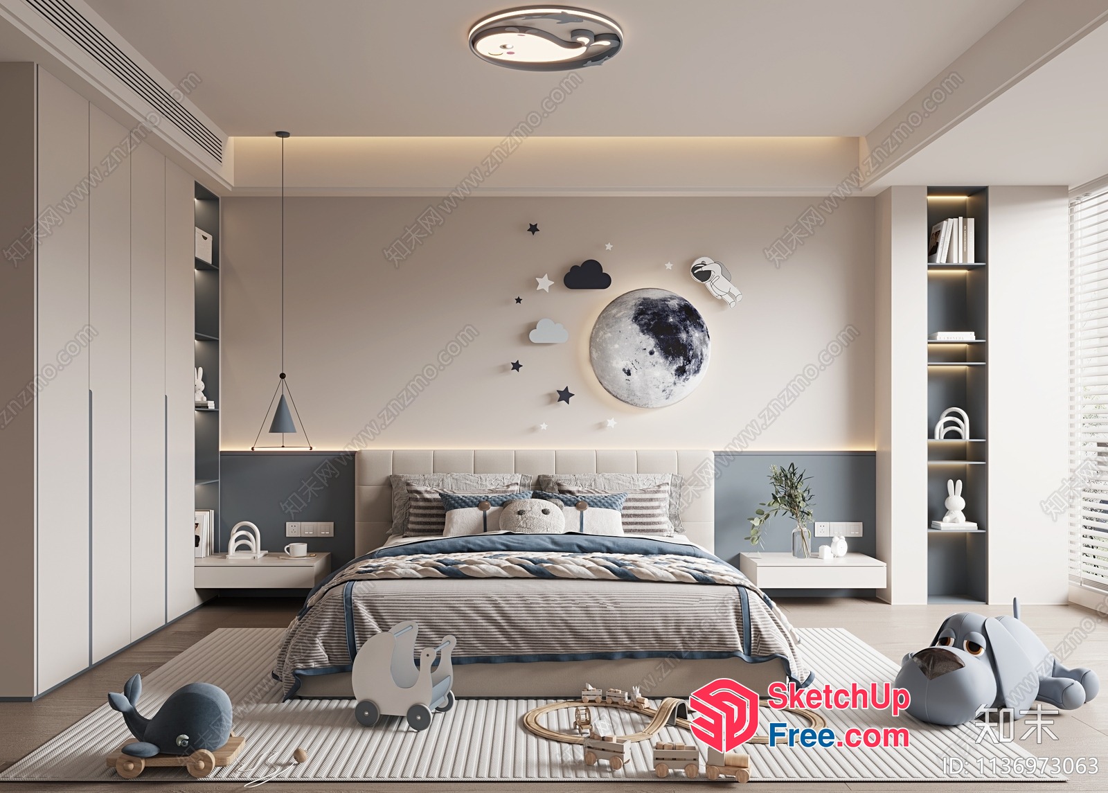 Modern Bedroom With Toy Collection 3D SketchUp File