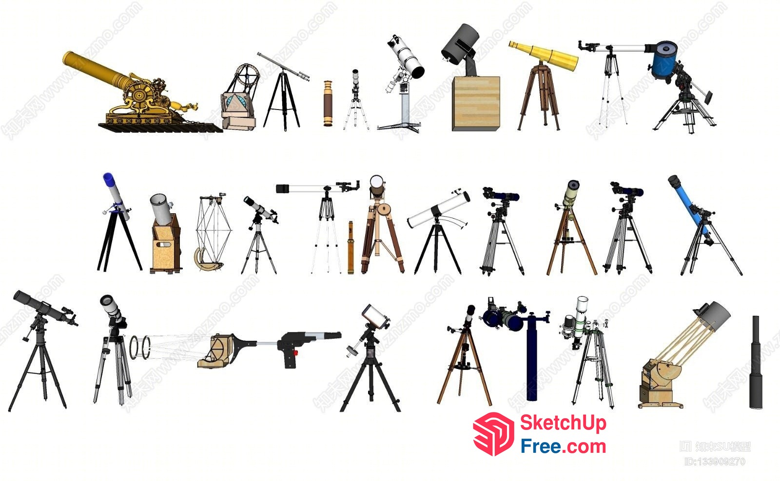 Telescope Collection 3D SketchUp File