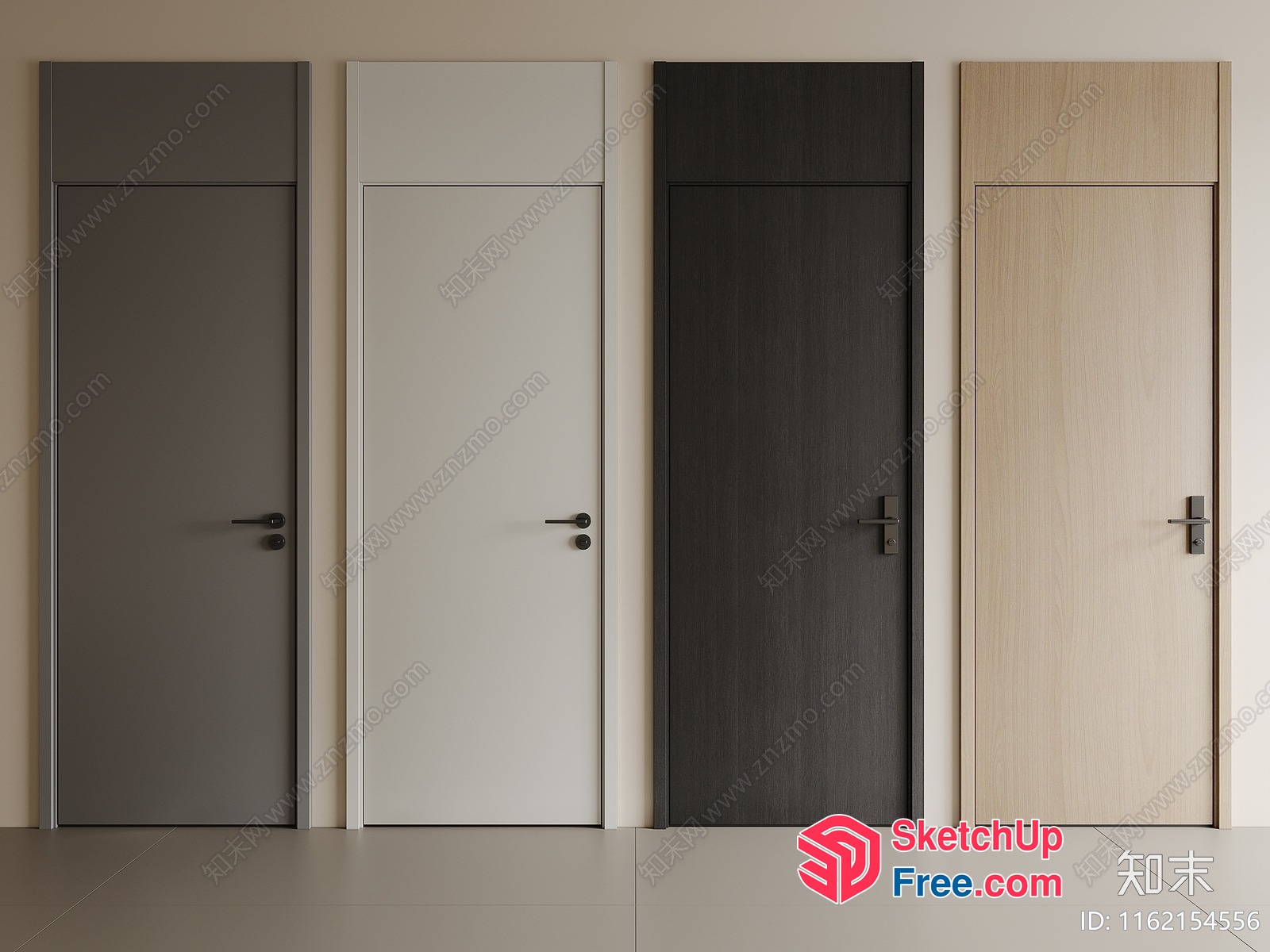 Five Doors In Different Styles 3D SketchUp File