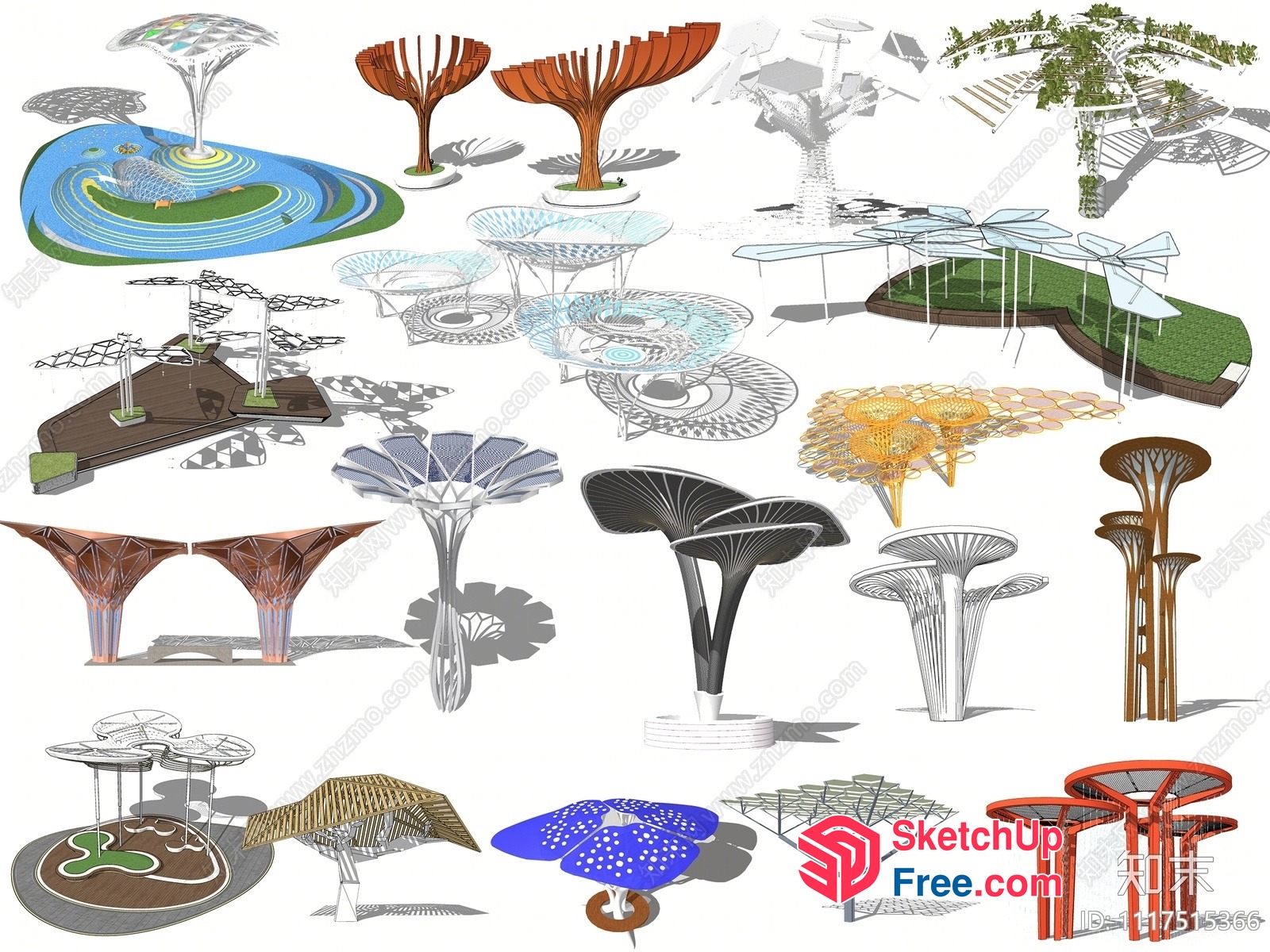 Futuristic Tree-Inspired Architectural Designs 3D SketchUp File