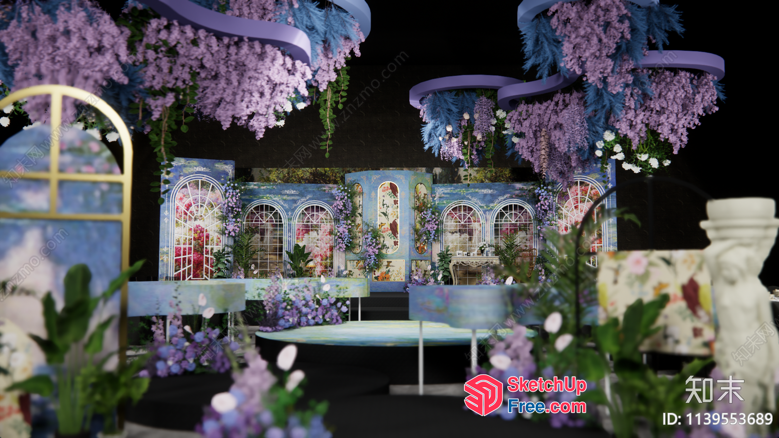 European Style Villa Collection With Lavender And Blue Decor 3D SketchUp File
