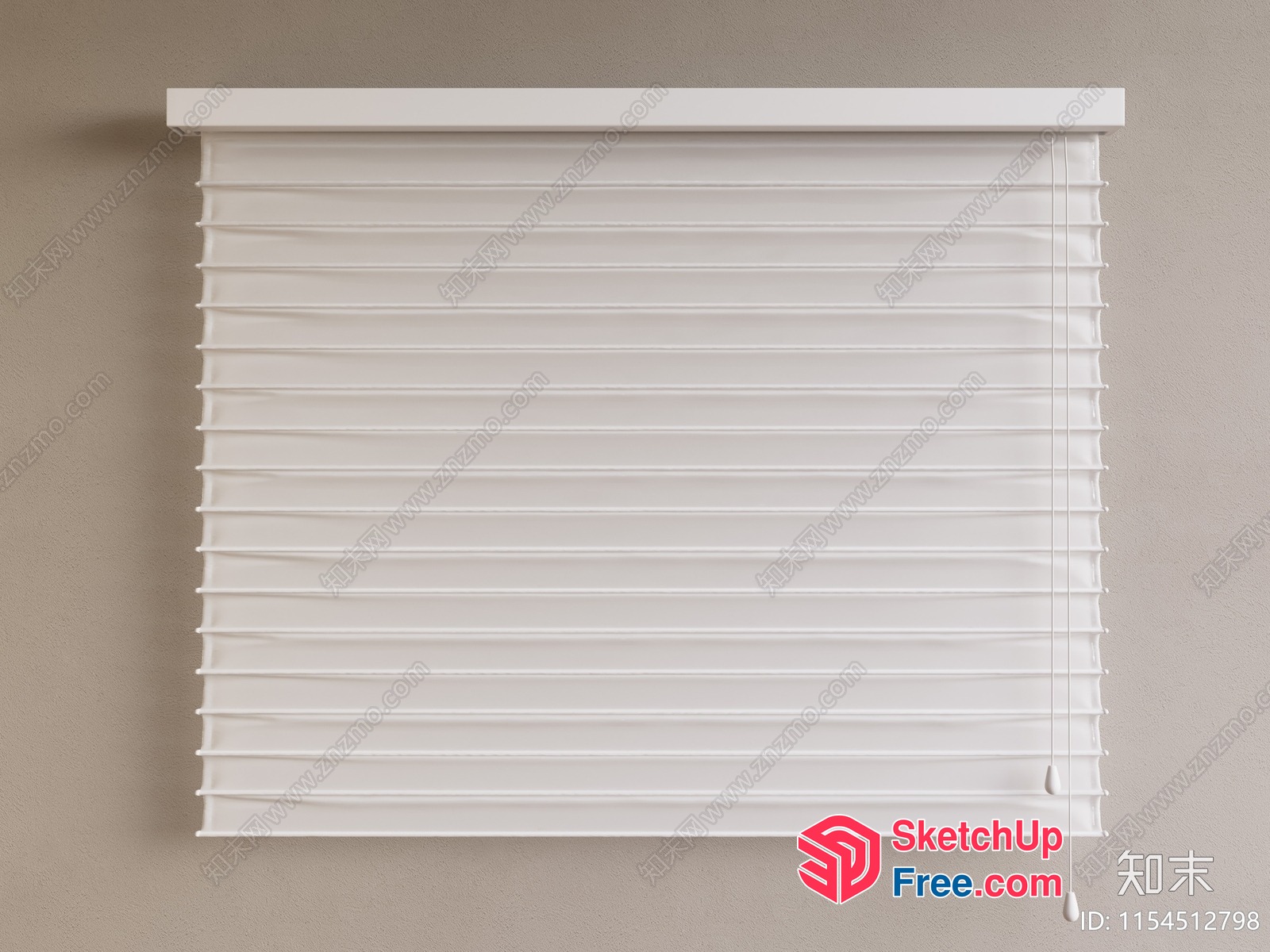 Minimalist White Window Blinds 3D SketchUp File