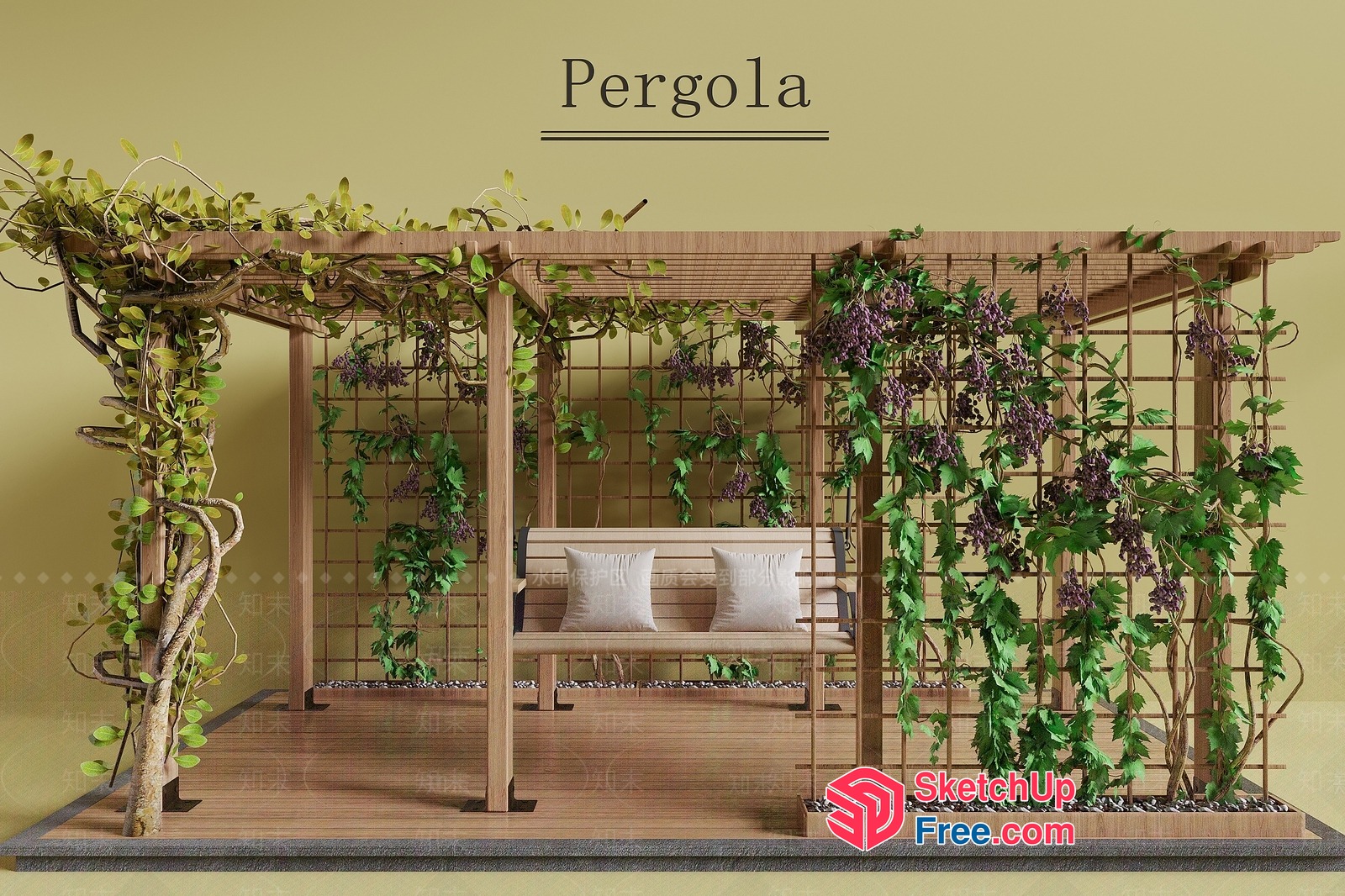 Pergola Garden Pavilion 3D SketchUp File