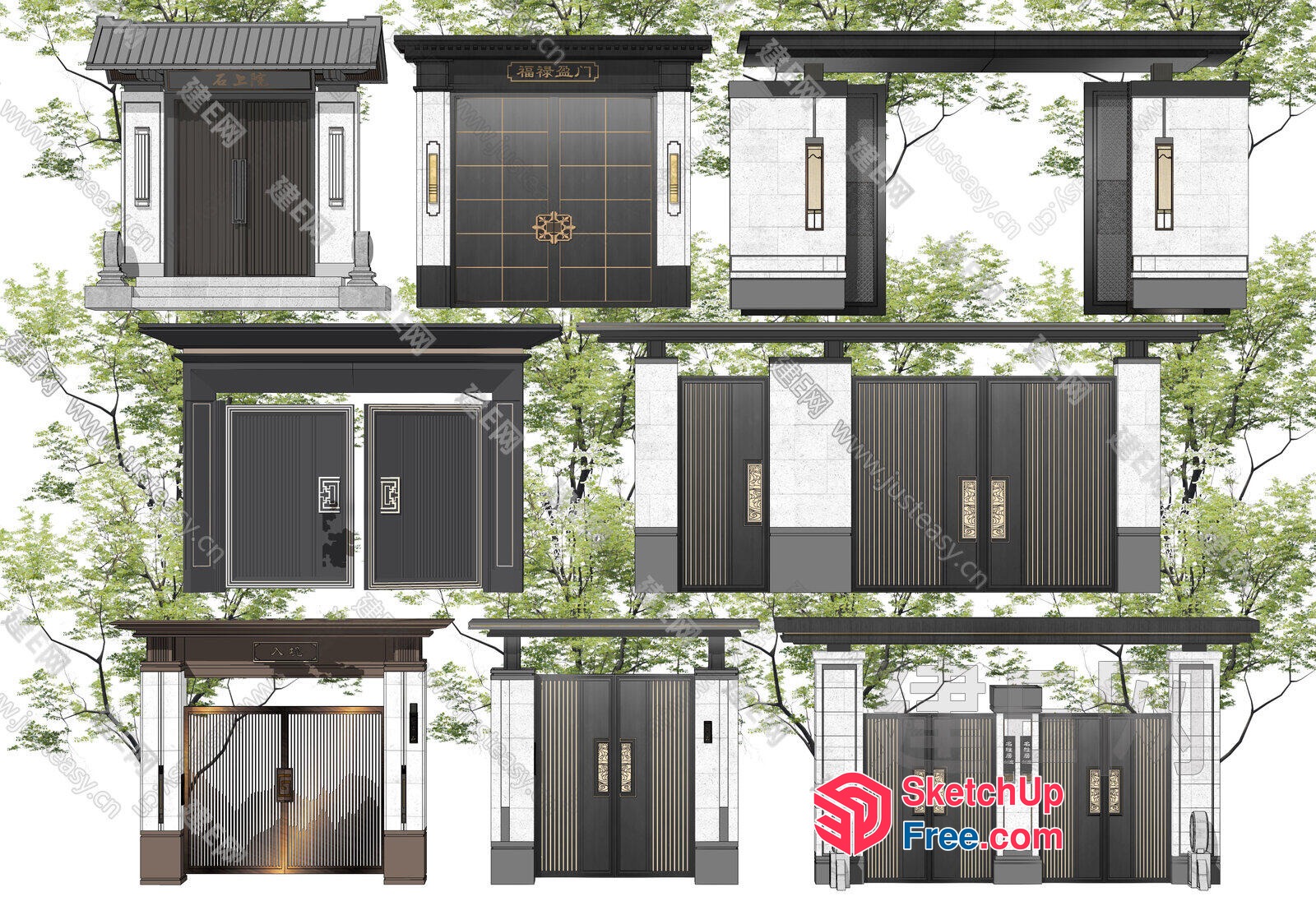 Exterior Door And Windows 3D SketchUp File
