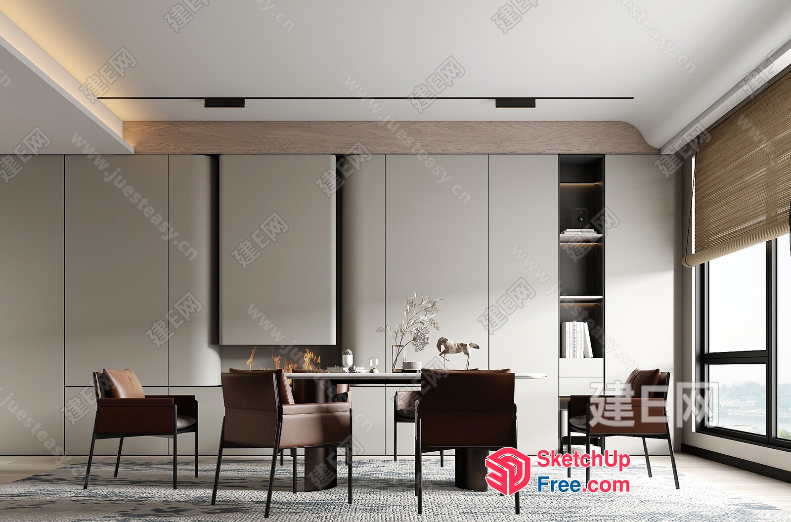 Modern Minimalist Interior Design With Natural Light 3D SketchUp File