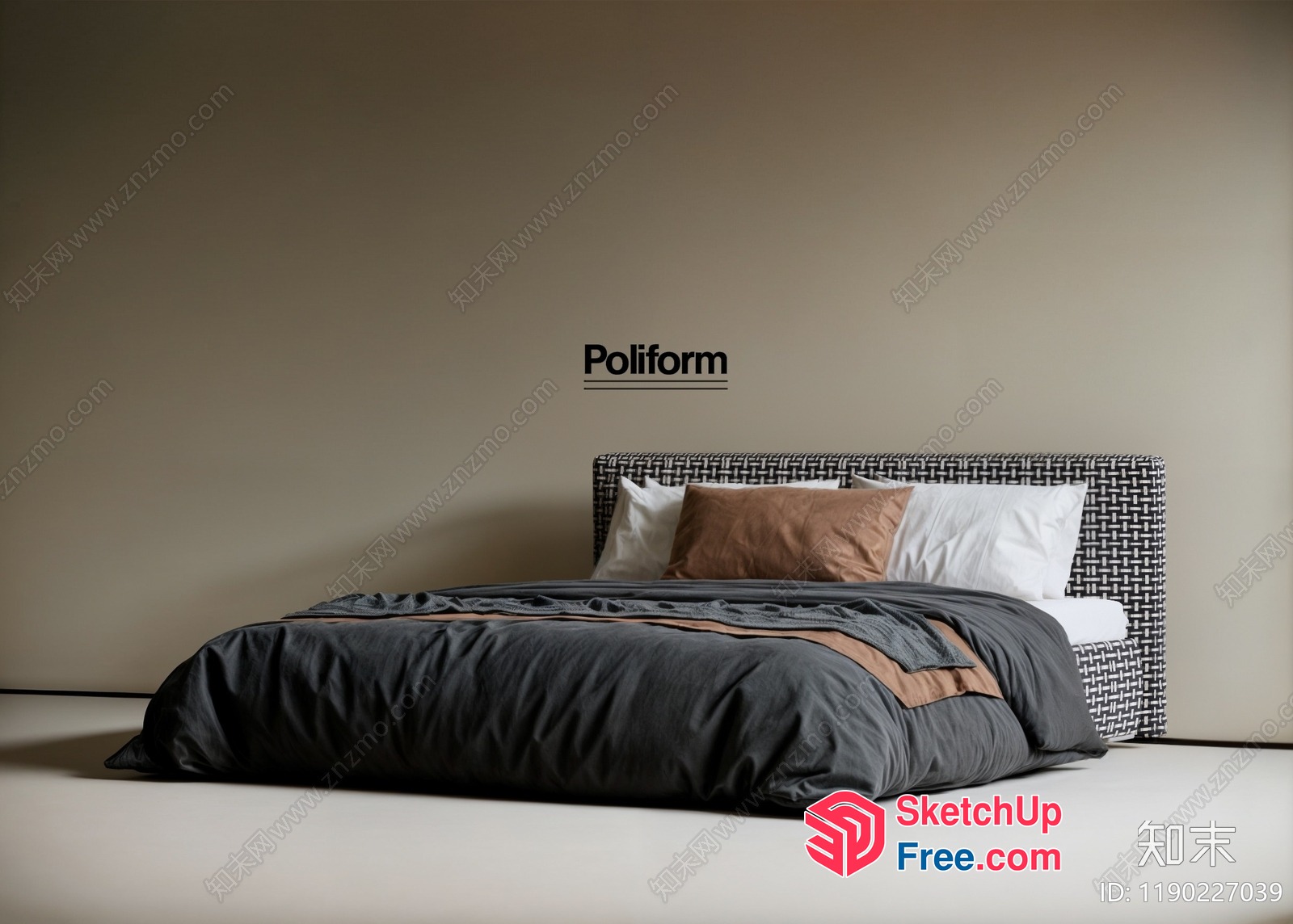 Poliform Bed Design 3D SketchUp File