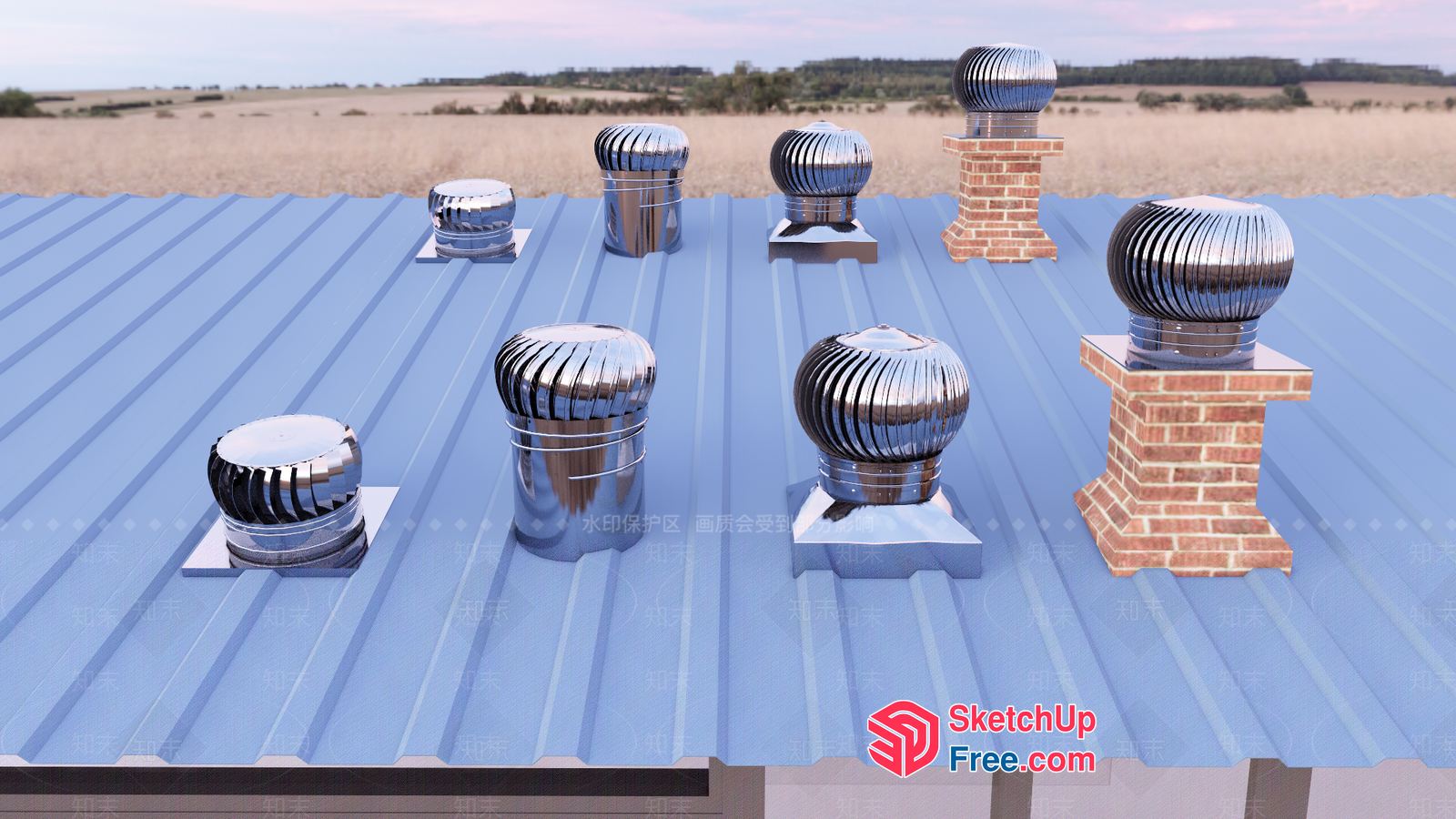 Roof Ventilation System 3D SketchUp File
