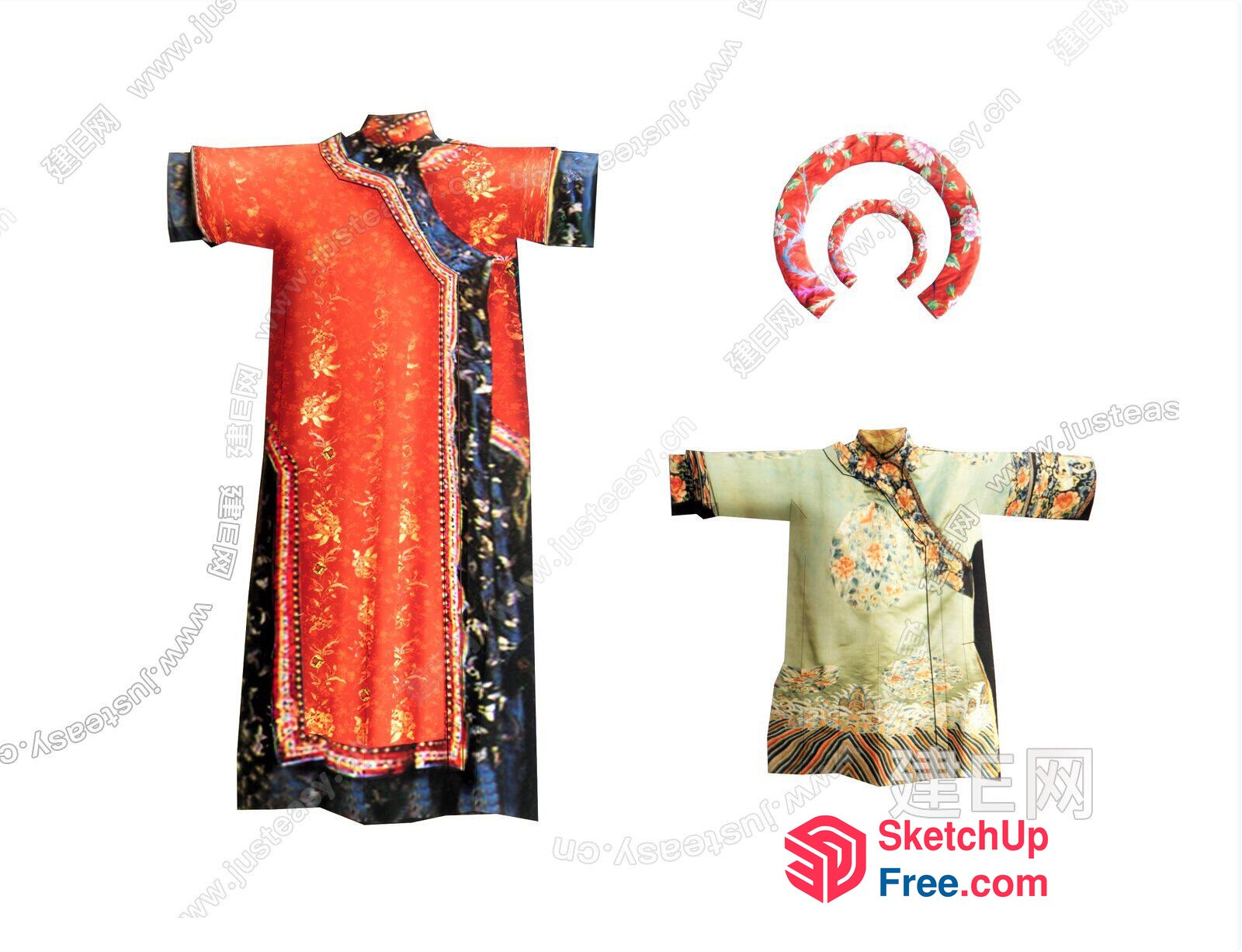 Traditional Asian Garments 3D SketchUp File