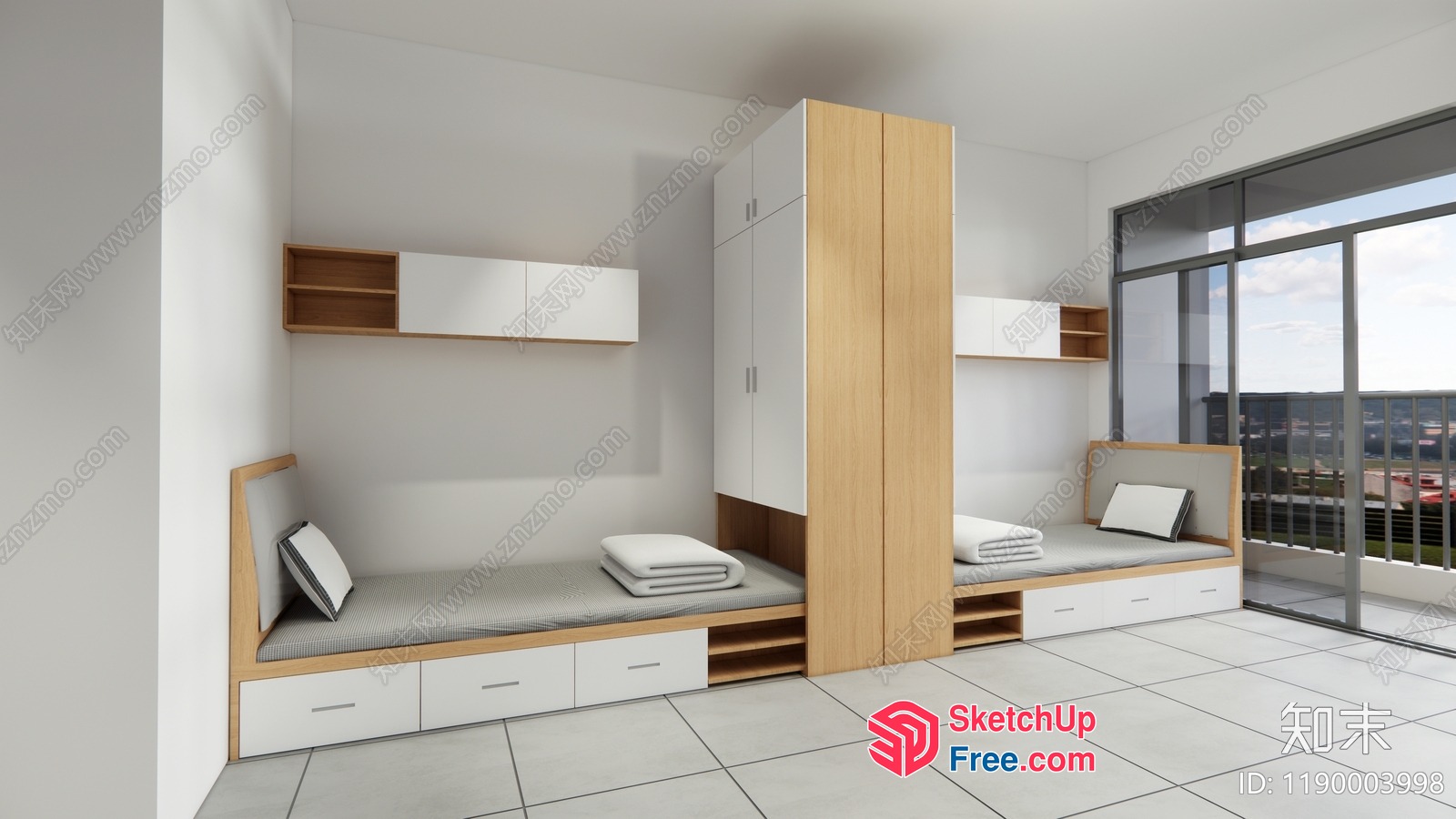 Minimalist Homestay Interior With Modern Furniture 3D SketchUp File