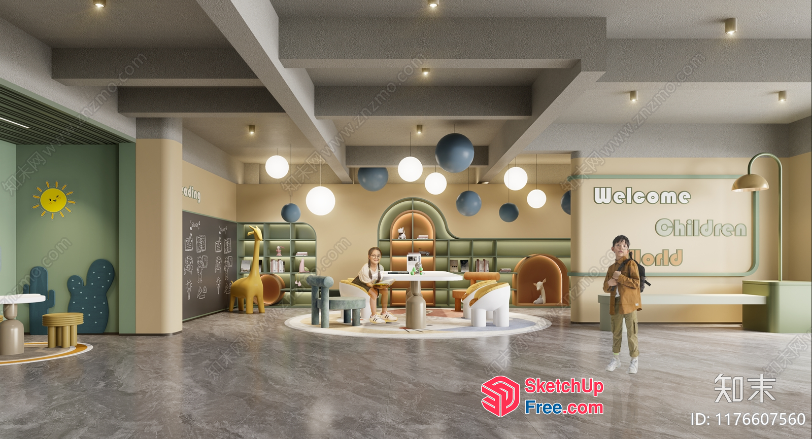 Modern And Cozy Children'S Playroom Interior 3D SketchUp File