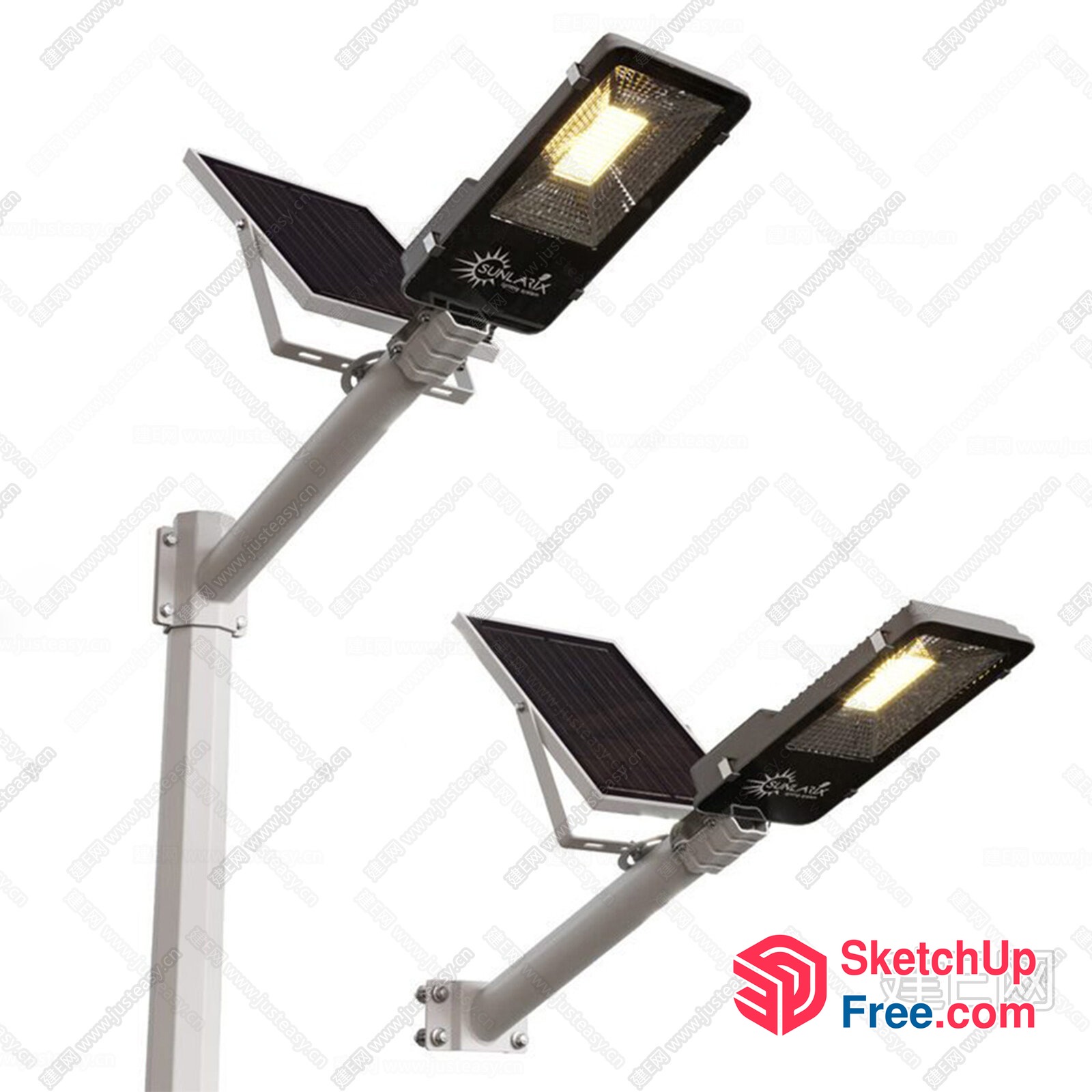 Solar-Powered Street Light System 3D SketchUp File