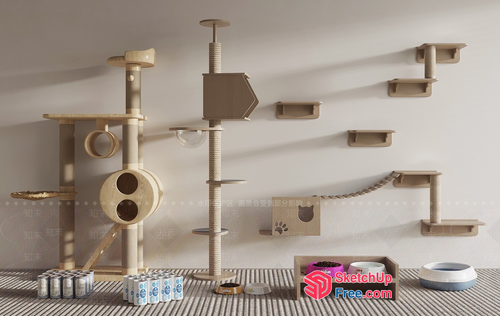 Modern Cat-Friendly Home Decor 3D SketchUp File