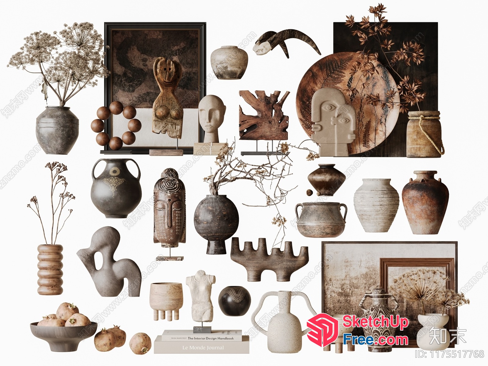 Earthy Tones Decor Collection 3D SketchUp File