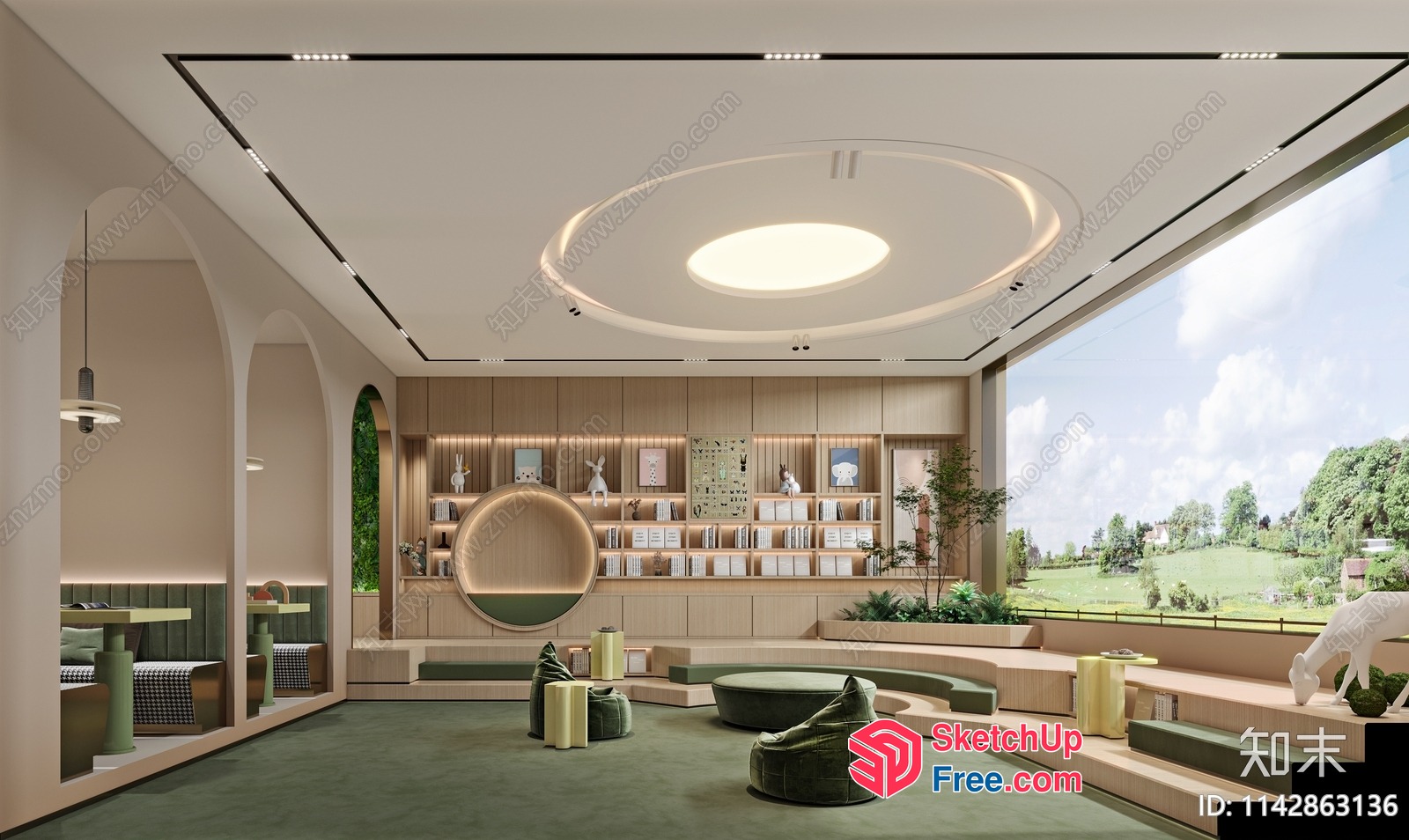 Luxurious Modern Minimalist Living Room 3D SketchUp File