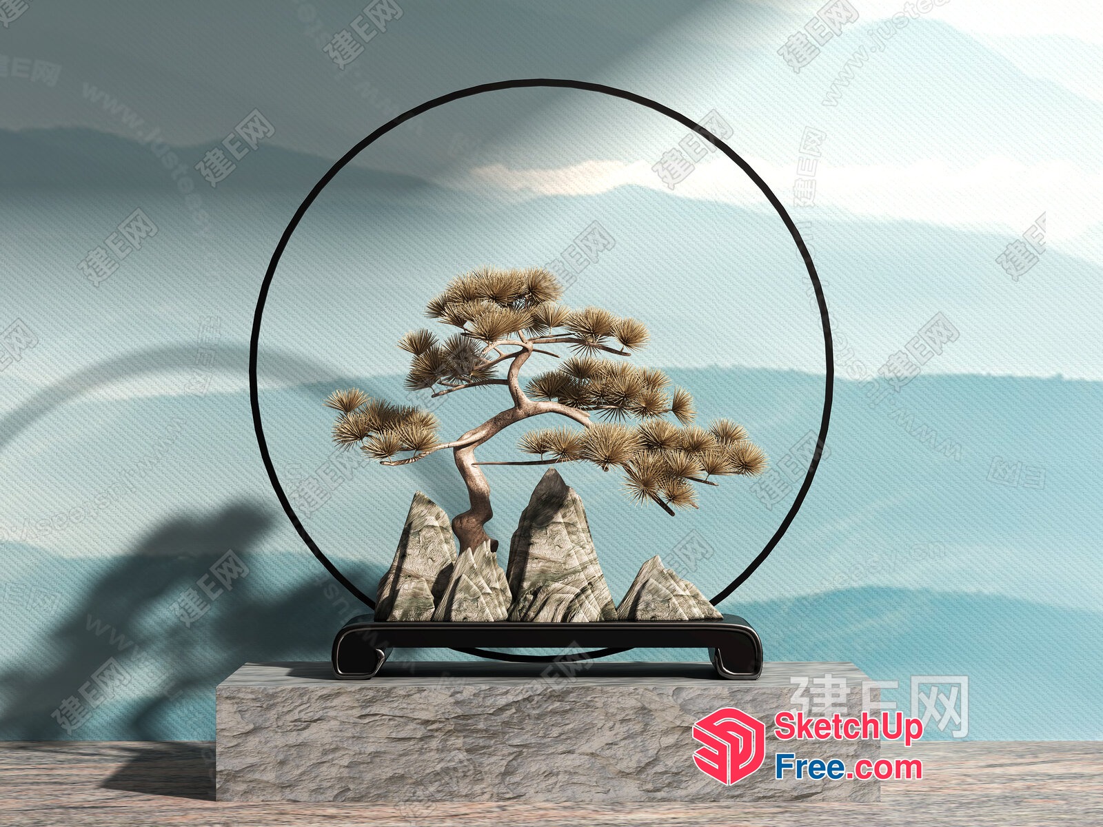 A Serene Japanese-Inspired Landscape 3D SketchUp File