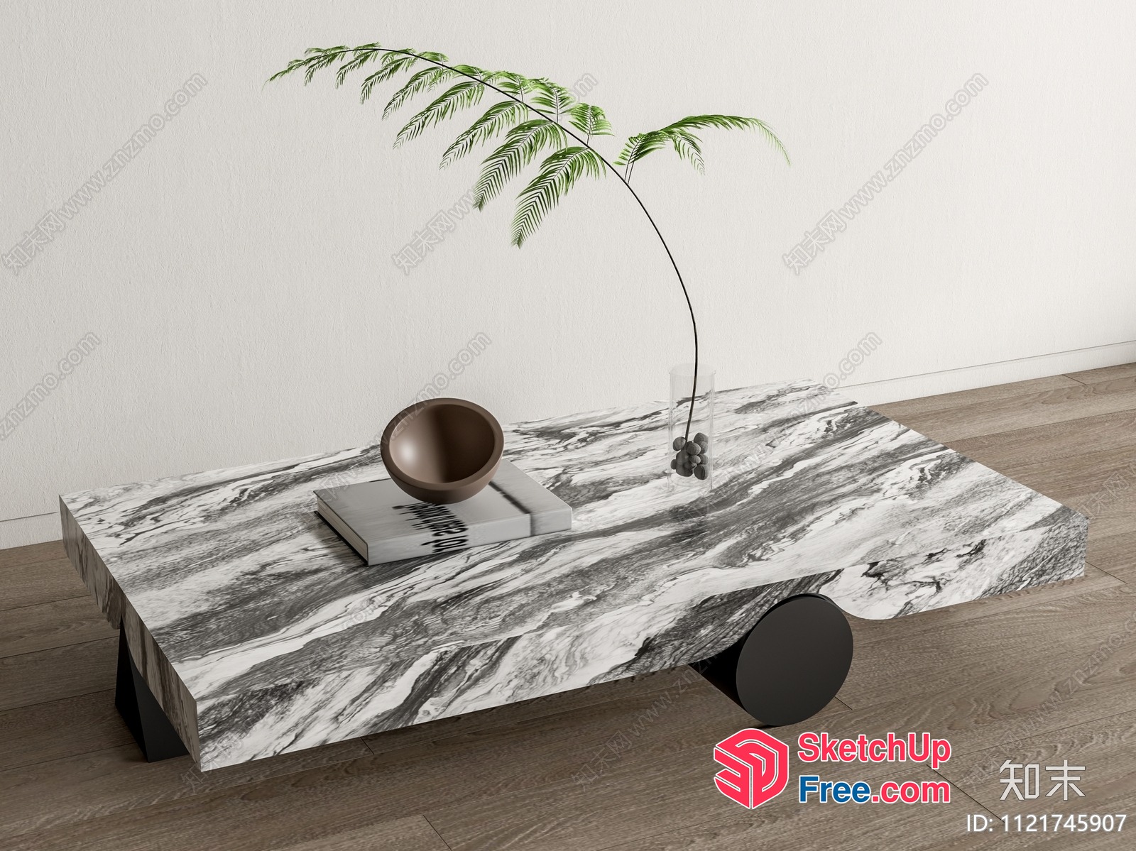 Modern Minimalist Japanese Style Coffee Table 3D SketchUp File