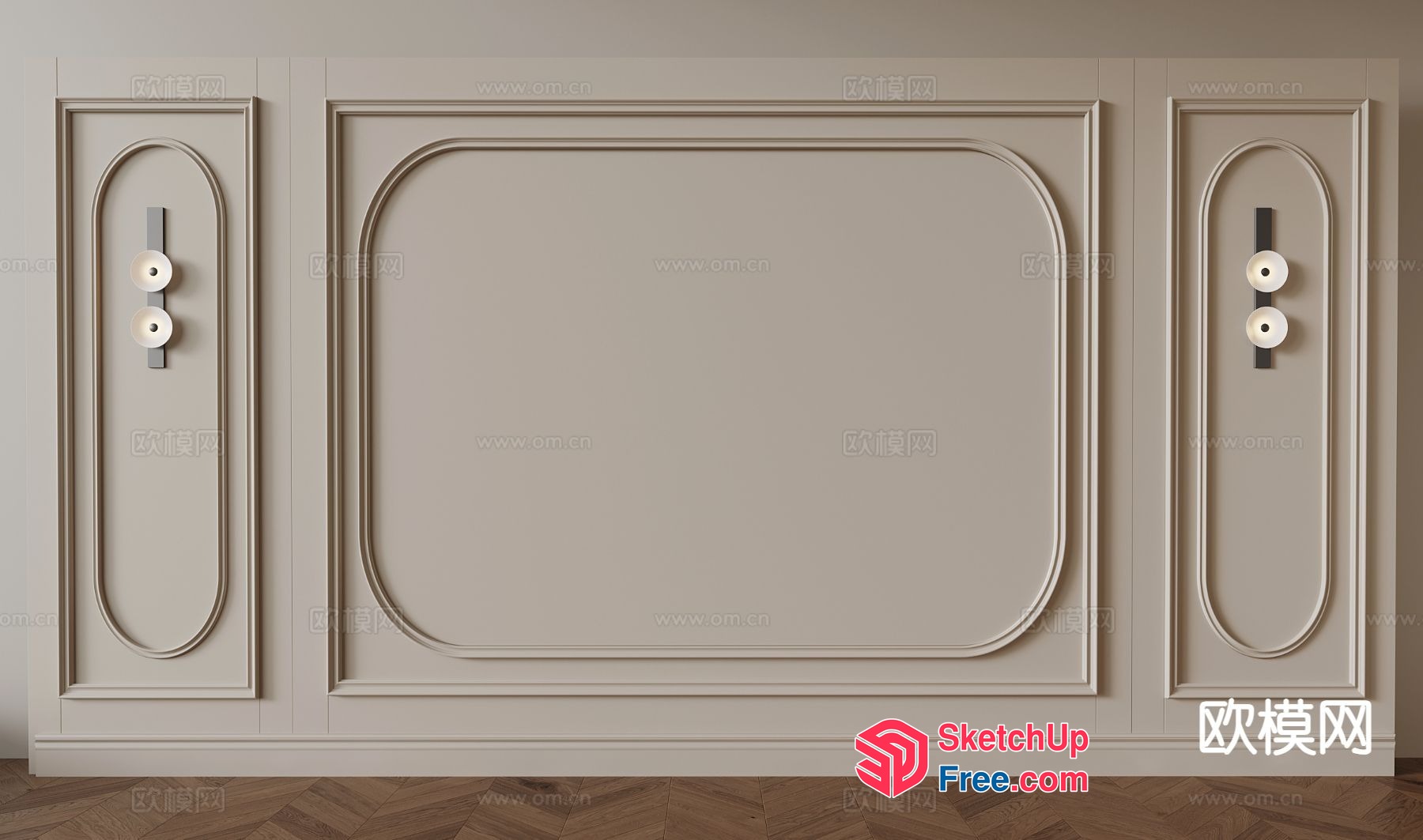 Classic European Style Wall Decor 3D SketchUp File