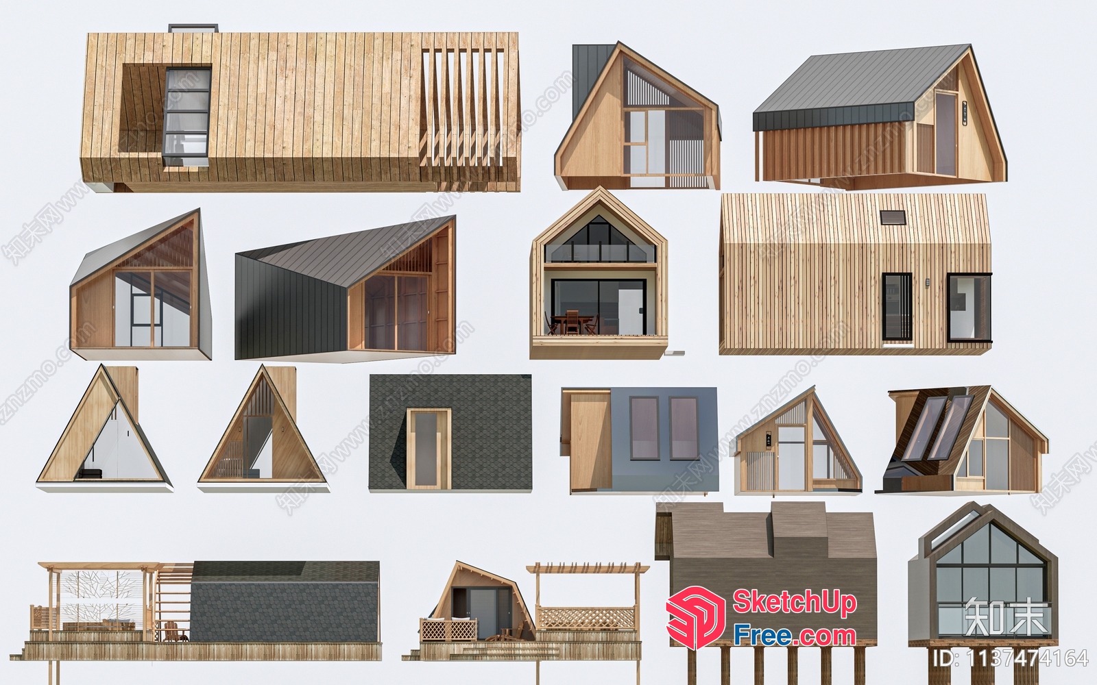 Exterior House Designs 3D SketchUp File