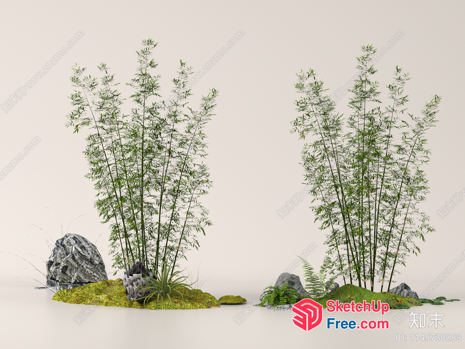 Serene Bamboo Garden 3D SketchUp File