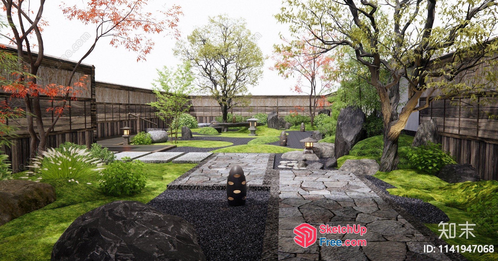 Japanese-Inspired Serenity Garden 3D SketchUp File