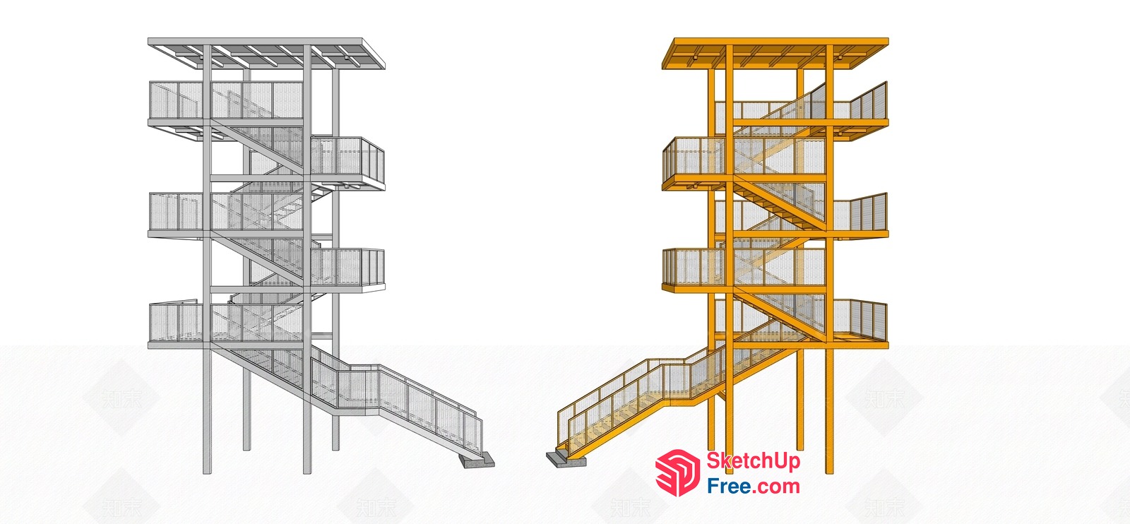 Stairway To Safety 3D SketchUp File