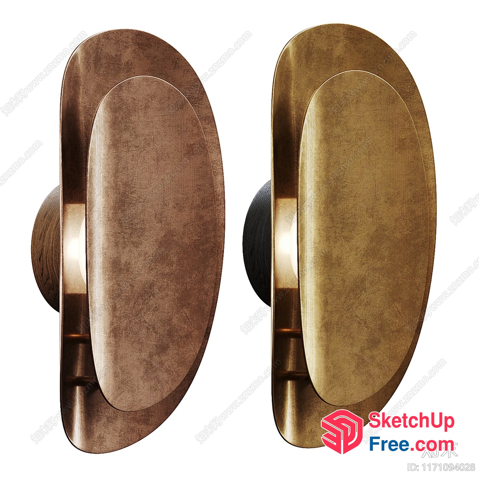 Modern Oval-Shaped Wall Sconce 3D SketchUp File