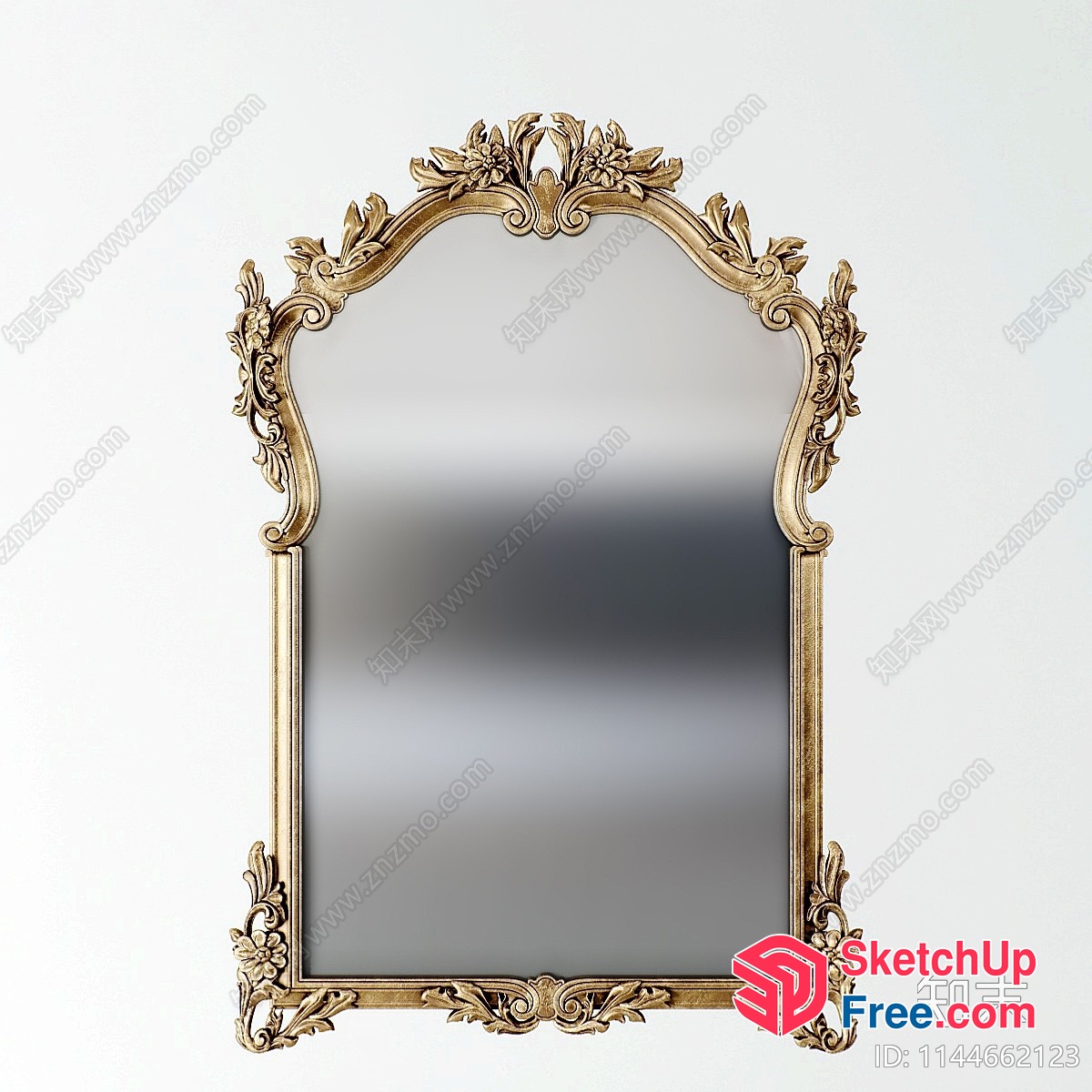 Ornate Gold Frame Mirror 3D SketchUp File