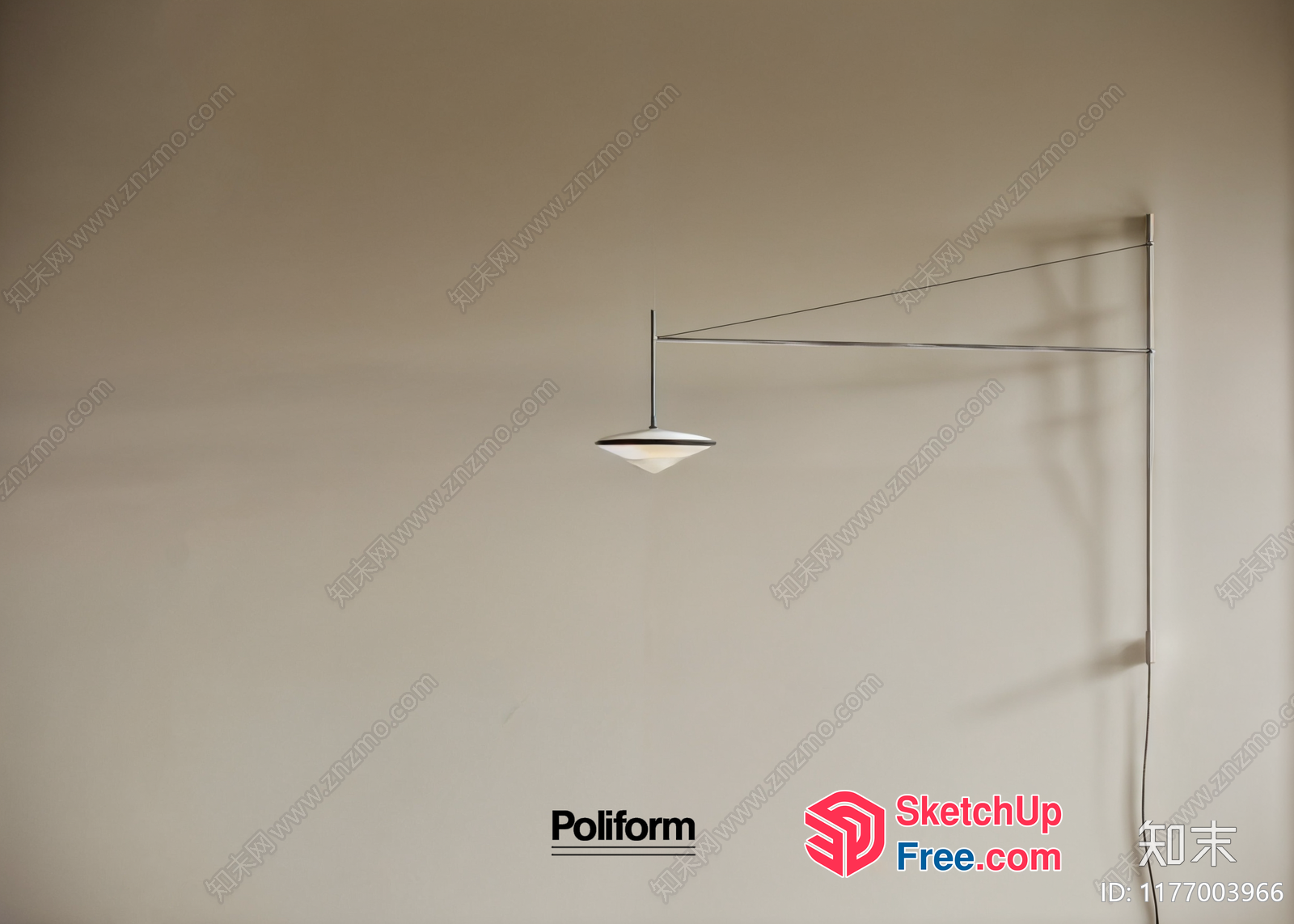 Poliform Hanging Light Fixture 3D SketchUp File