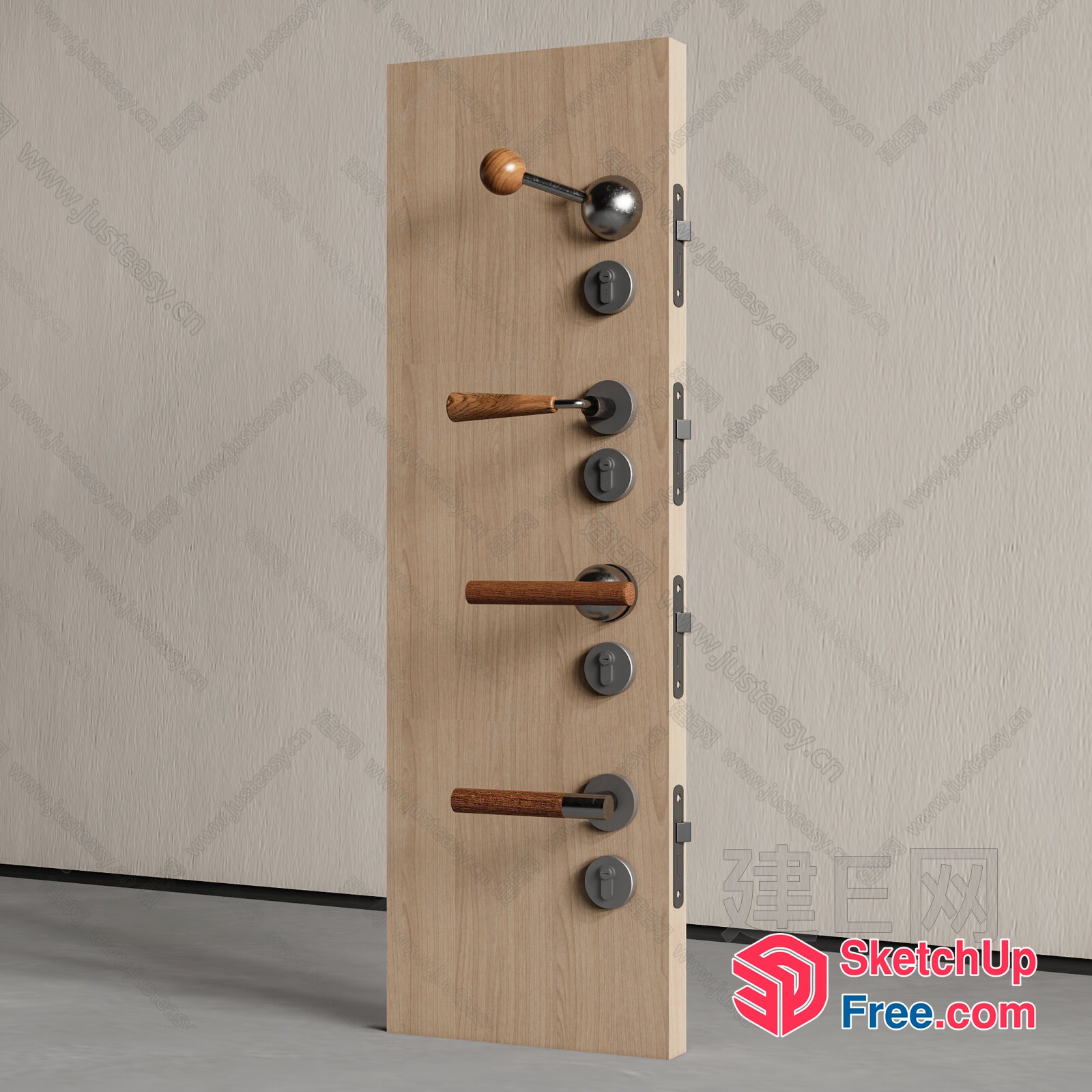 Modern Door Hardware Collection 3D SketchUp File