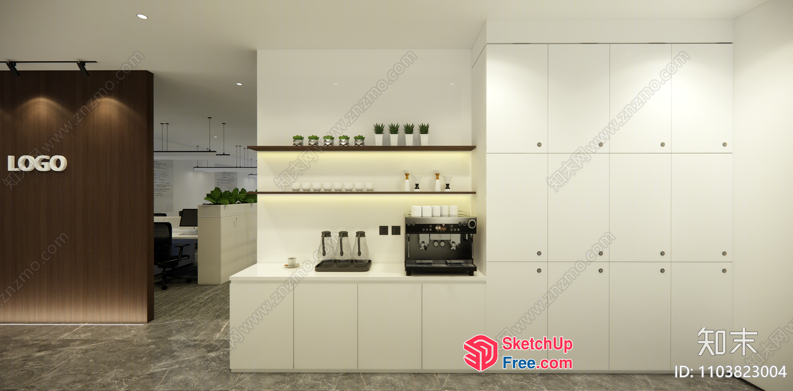 Modern Office Space With Sleek Furniture And Neutral Decor 3D SketchUp File